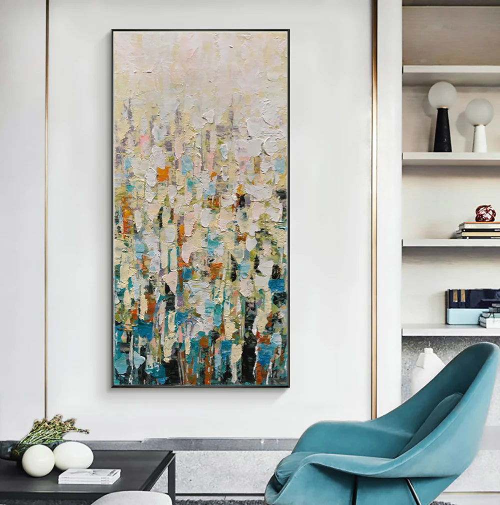 Large Abstract Painting Colorful Painting 3D Texture Painting On Canvas Minimalist Painting Minimalist Art Colorful Wall Art  3D Oil  Wall Art On Canvas