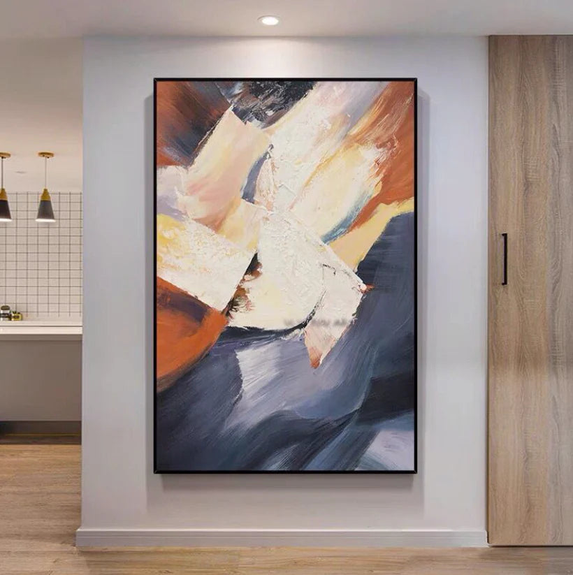 Large Abstract Painting Colorful Painting 3D Texture Painting On Canvas Minimalist Painting Minimalist Art Colorful Wall Art  3D Oil  Wall Art On Canvas