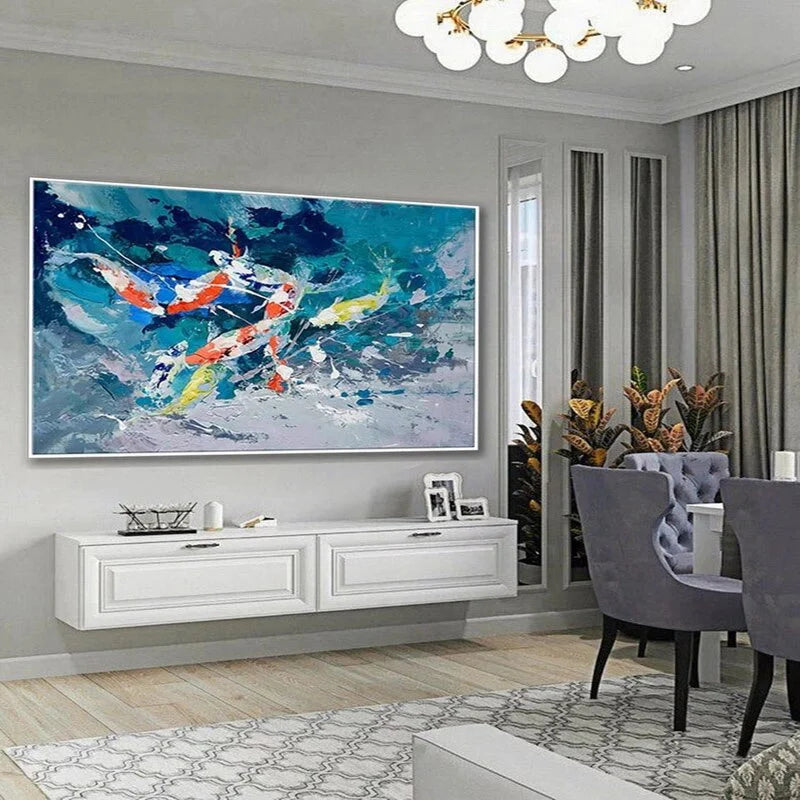 Large Abstract Painting Colorful Painting 3D Texture Painting On Canvas  Minimalist Painting Minimalist Art Colorful Wall Art  3D Oil  Wall Art On Canvas