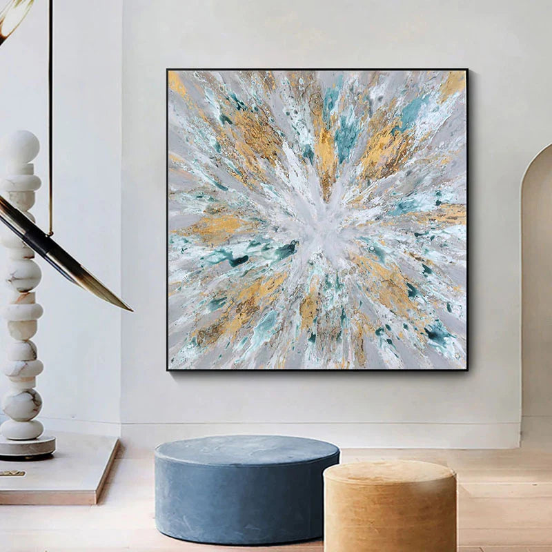 Large Abstract Painting Colorful Painting 3D Texture Painting On Canvas Minimalist Painting Minimalist Art Colorful Wall Art  3D Oil  Wall Art On Canvas