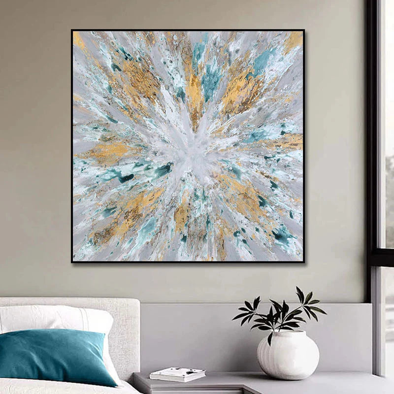 Large Abstract Painting Colorful Painting 3D Texture Painting On Canvas Minimalist Painting Minimalist Art Colorful Wall Art  3D Oil  Wall Art On Canvas