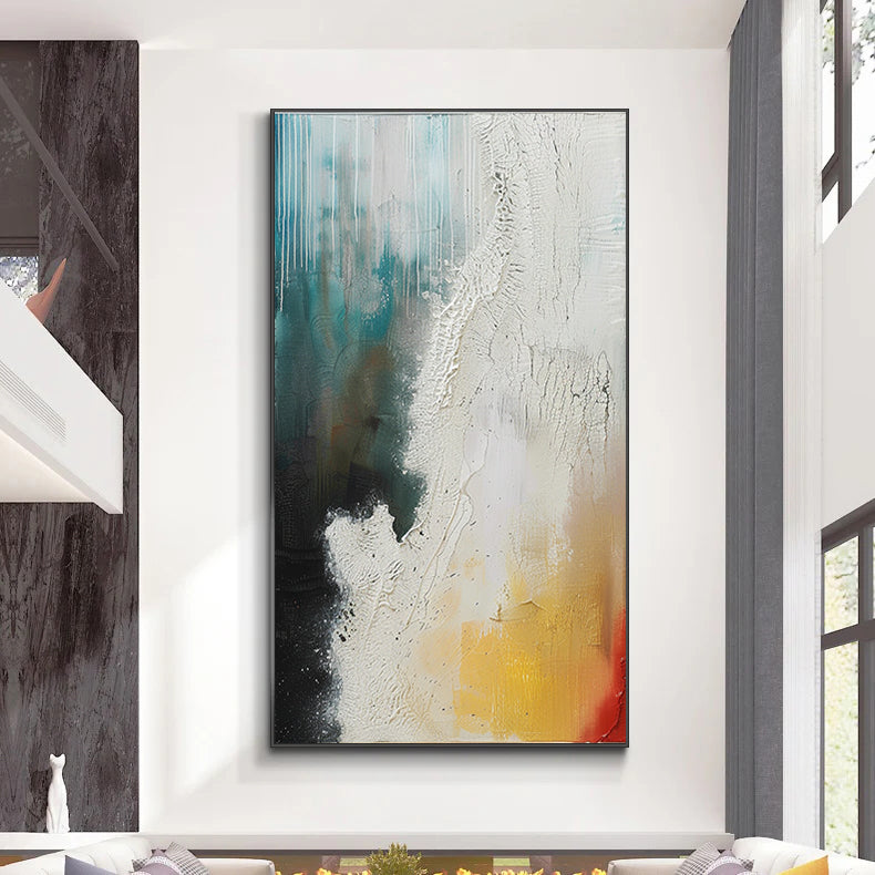 Colorful Texture Painting Minimalist Plaster Art Earth Texture Home Decor Minimalist Wall Decor Minimalist Texture Art Porch Wall Decor