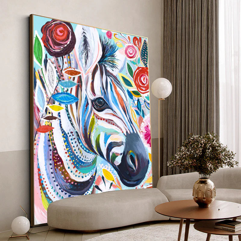 Large Abstract Painting Colorful Painting 3D Texture Painting On Canvas Minimalist Painting Minimalist Art Colorful Wall Art  3D Oil  Wall Art On Canvas