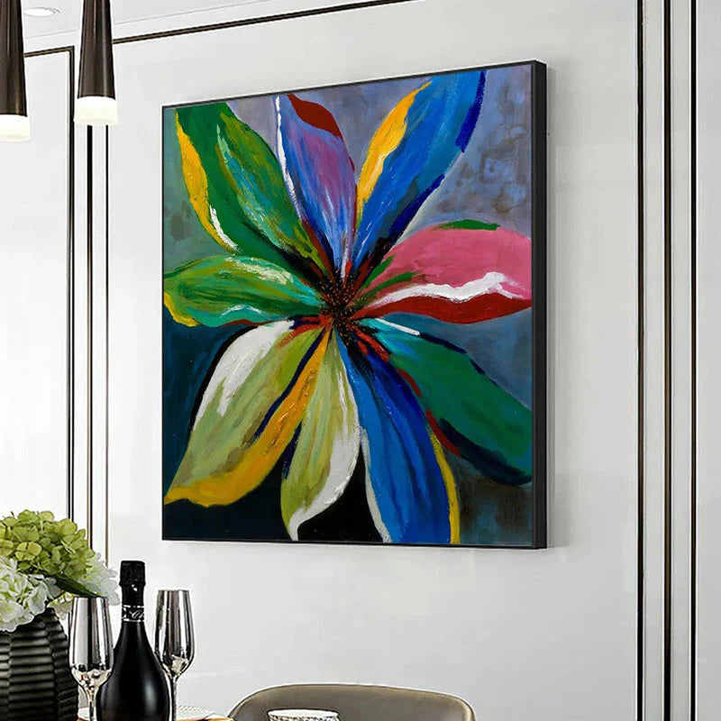 Large Abstract Painting Colorful Painting 3D Texture Painting On Canvas Minimalist Painting Minimalist Art Colorful Wall Art  3D Oil  Wall Art On Canvas