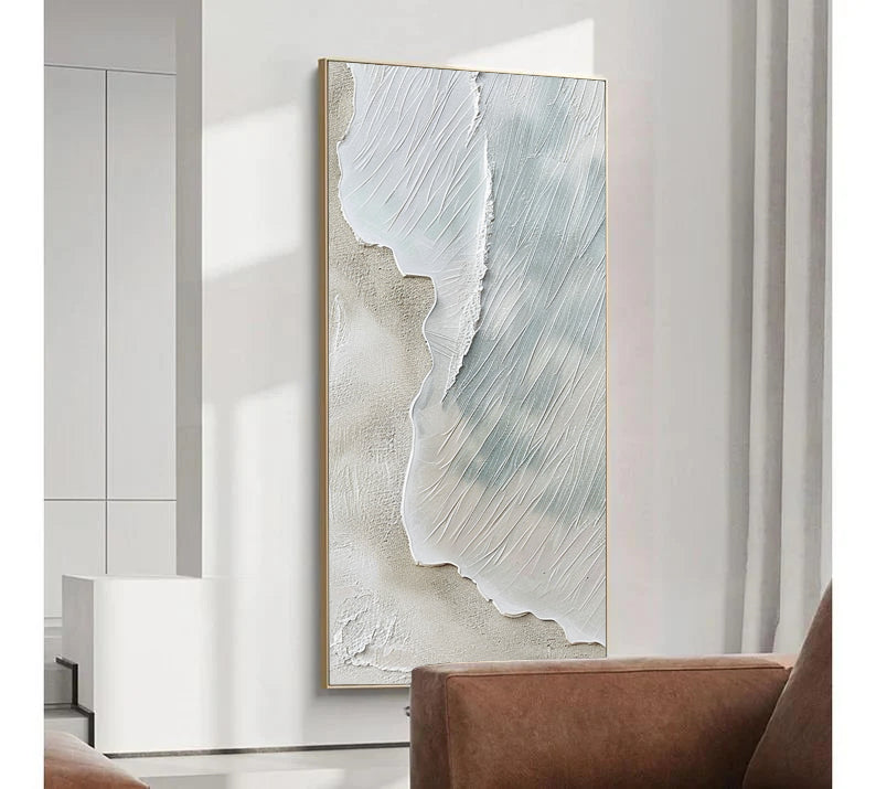 Beige  Texture Painting Minimalist Plaster Art Earth Texture Home Decor Minimalist Wall Decor Minimalist Texture Art Porch Wall Decor