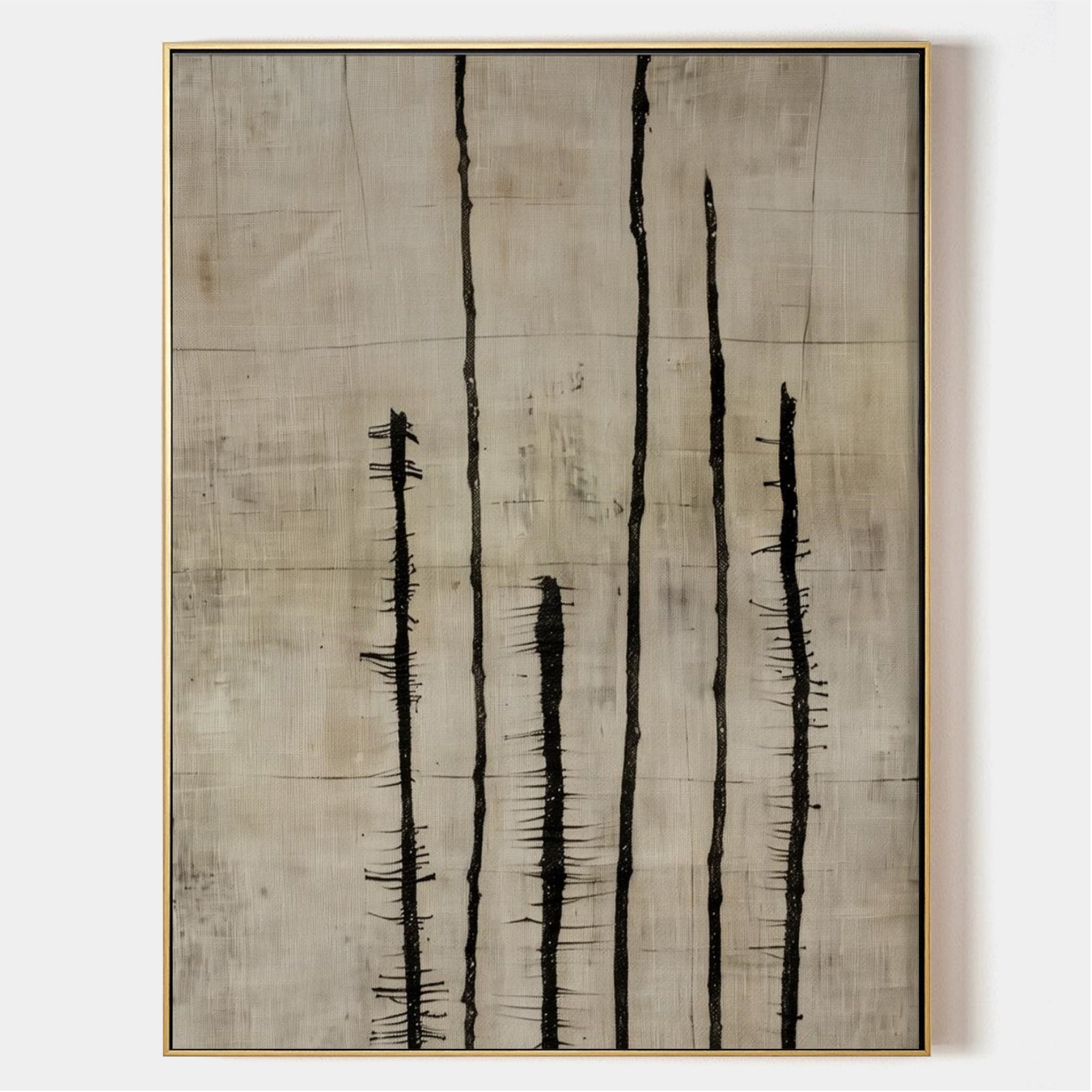 Wabi-sabi Art Brown Minimalist Plaster Art Beige Abstract Texture Painting Brown Wall Decor Plaster Texture Wall Art Minimalist Art Brown 3D Oil  Plaster Wall Art On Canvas