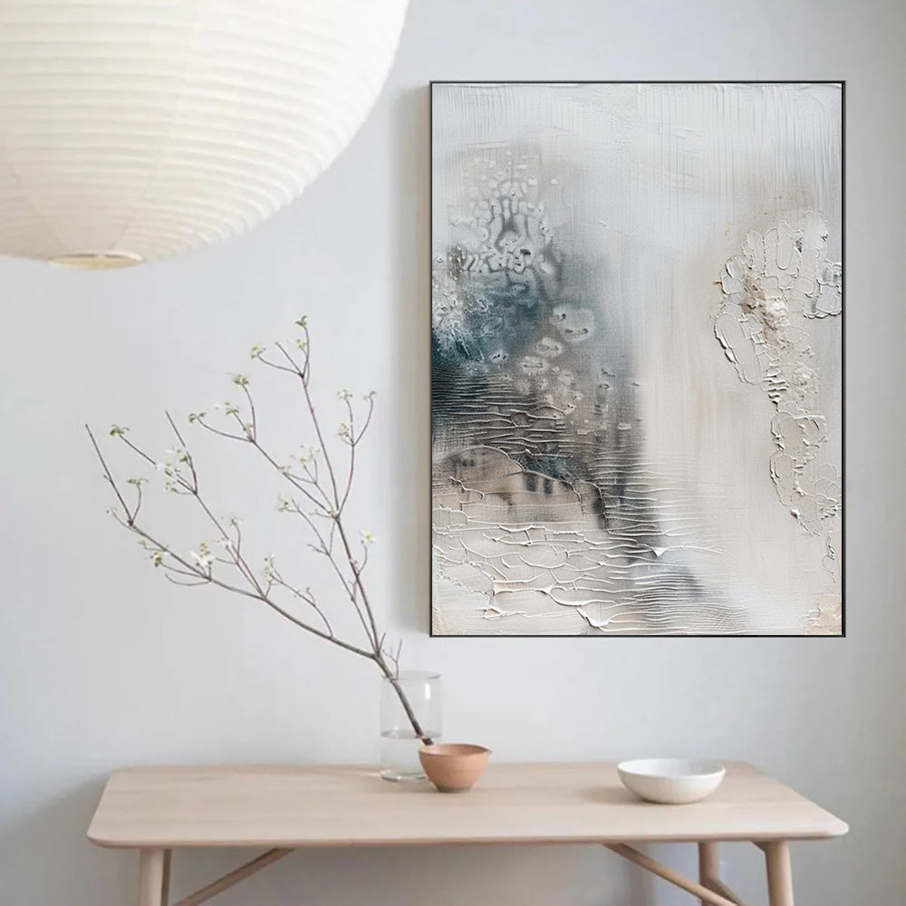 Large Abstract Painting,nordic Oil Painting,beige Painting White Painting,original Boho Painting,minimalist Art,neutral Abstract Painting