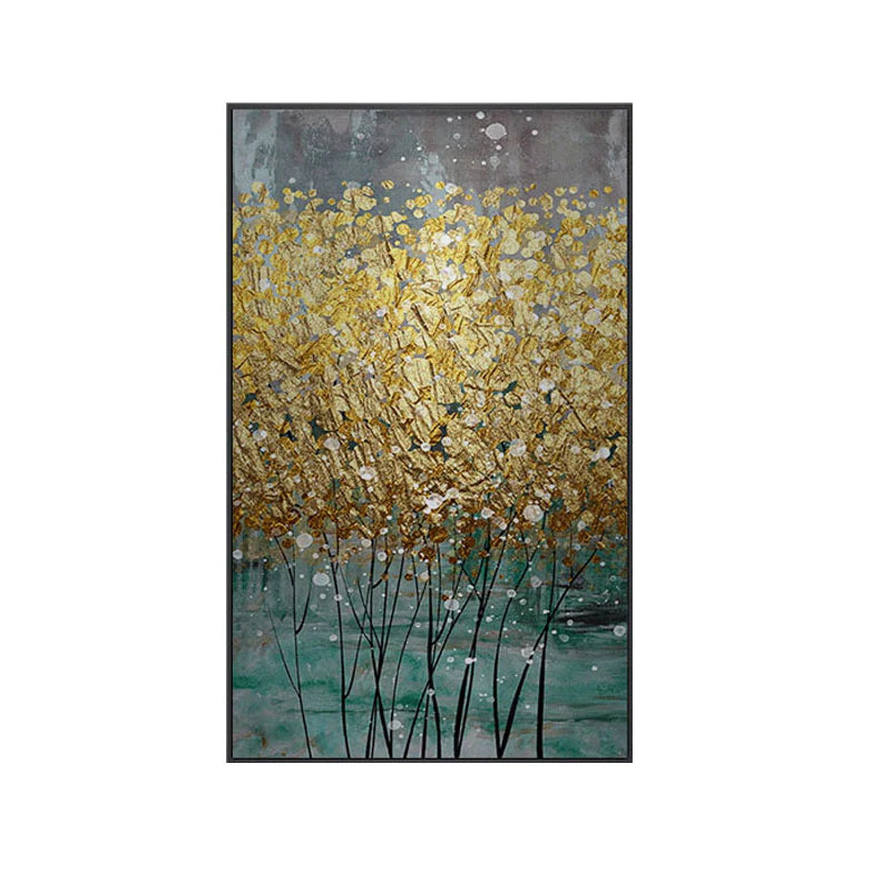 Large Abstract Painting Green Painting 3D Texture Painting On Canvas Minimalist Painting Minimalist Art Gold Wall Art  3D Oil  Wall Art On Canvas