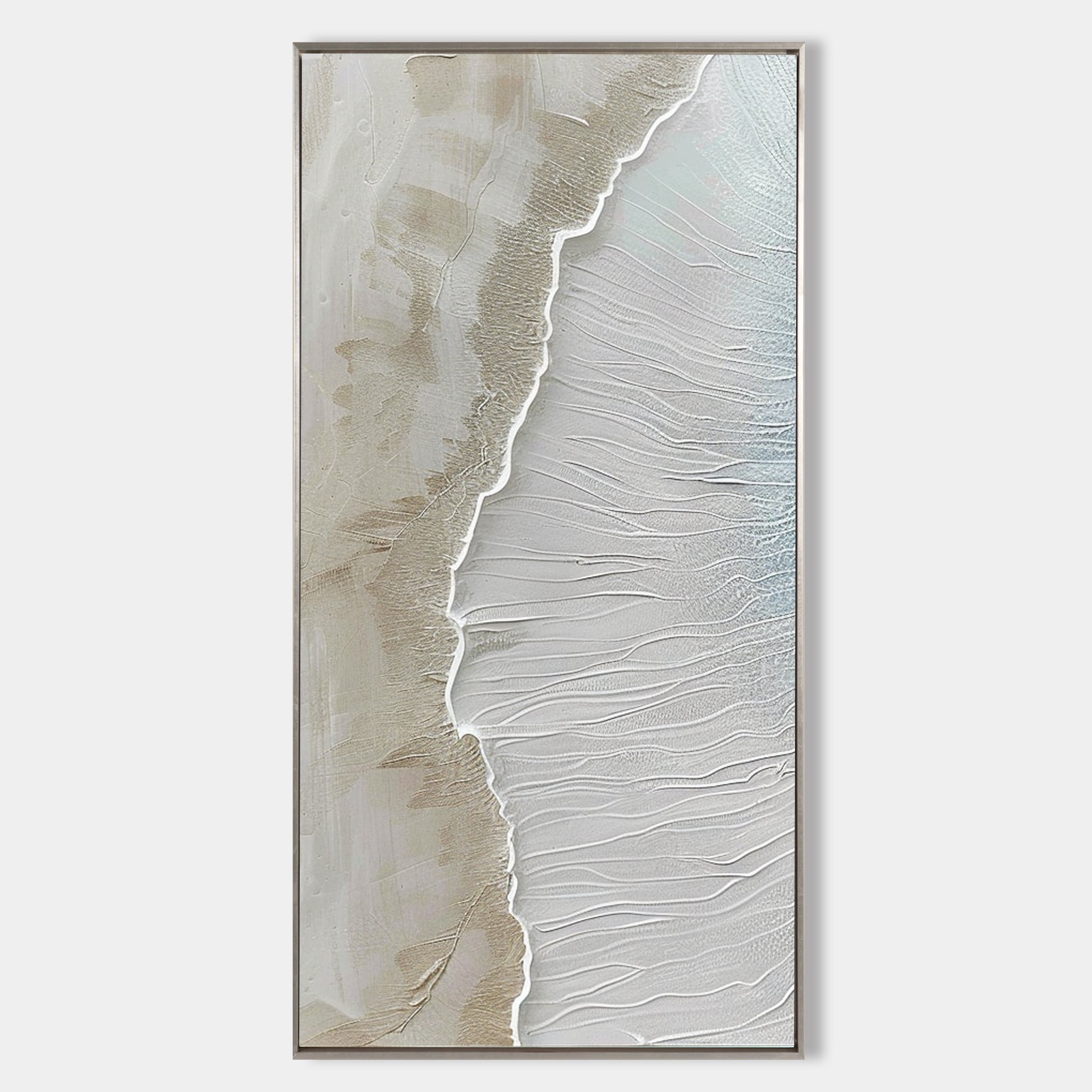 Beige  Texture Painting Minimalist Plaster Art Earth Texture Home Decor Minimalist Wall Decor Minimalist Texture Art Porch Wall Decor