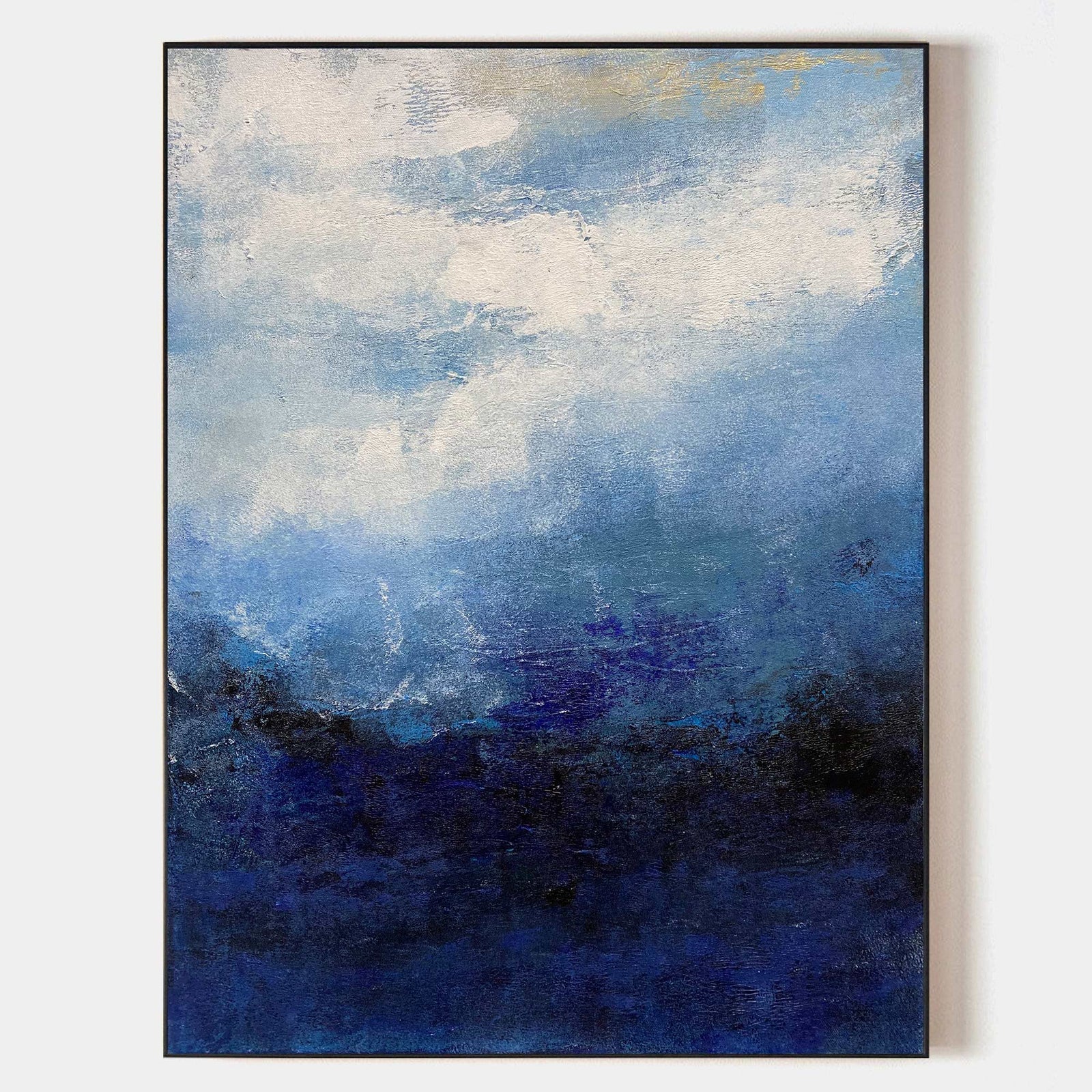 Extra Large Wall Art Abstract Blue Abstract Art beige Painting large Blue Painting Blue Wall Art minimalist Painting,modern Textured Sea & Beach Painting 3D Oil Plaster Wall Art On Canvas