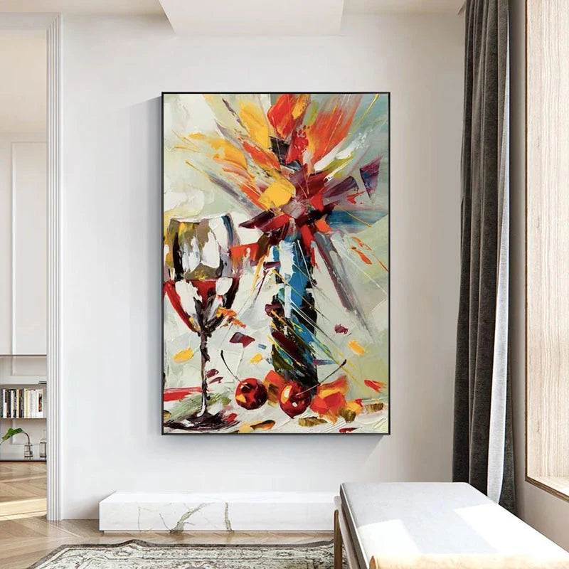 Large Abstract Painting Colorful Painting 3D Texture Painting On Canvas Minimalist Painting Minimalist Art Colorful Wall Art  3D Oil  Wall Art On Canvas