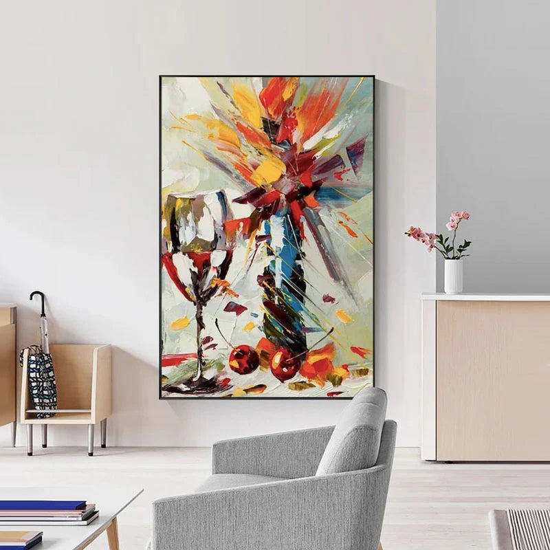 Large Abstract Painting Colorful Painting 3D Texture Painting On Canvas Minimalist Painting Minimalist Art Colorful Wall Art  3D Oil  Wall Art On Canvas