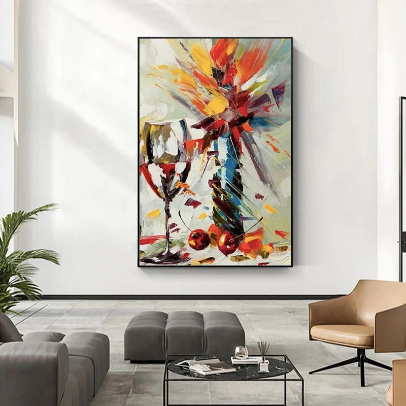 Large Abstract Painting Colorful Painting 3D Texture Painting On Canvas Minimalist Painting Minimalist Art Colorful Wall Art  3D Oil  Wall Art On Canvas