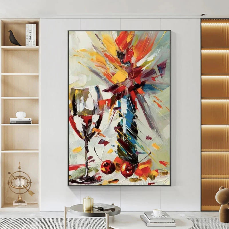 Large Abstract Painting Colorful Painting 3D Texture Painting On Canvas Minimalist Painting Minimalist Art Colorful Wall Art  3D Oil  Wall Art On Canvas