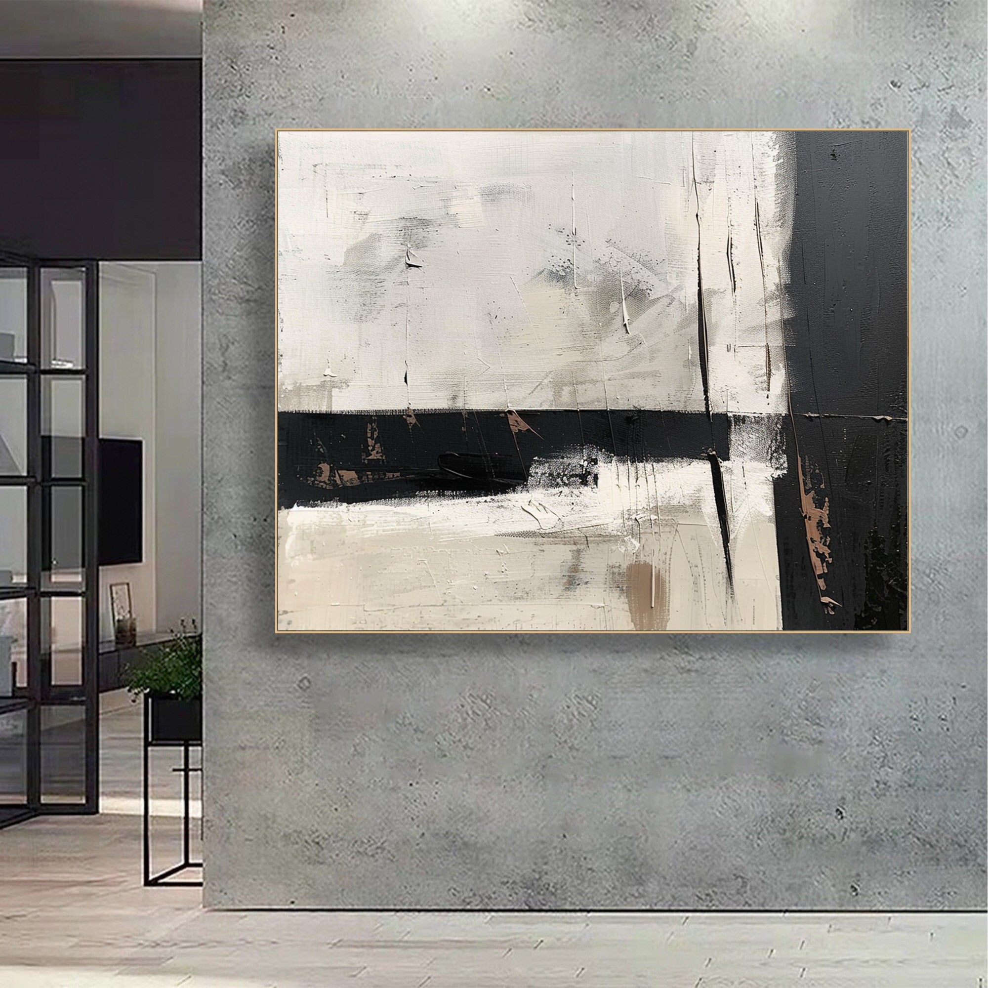 Pure Beige Minimalist Art Wabi-sabi Wall Art Beige Minimalist Wall Art Pure Beige Wall Decor Beige Texture Painting Beige Plaster Wall Art 