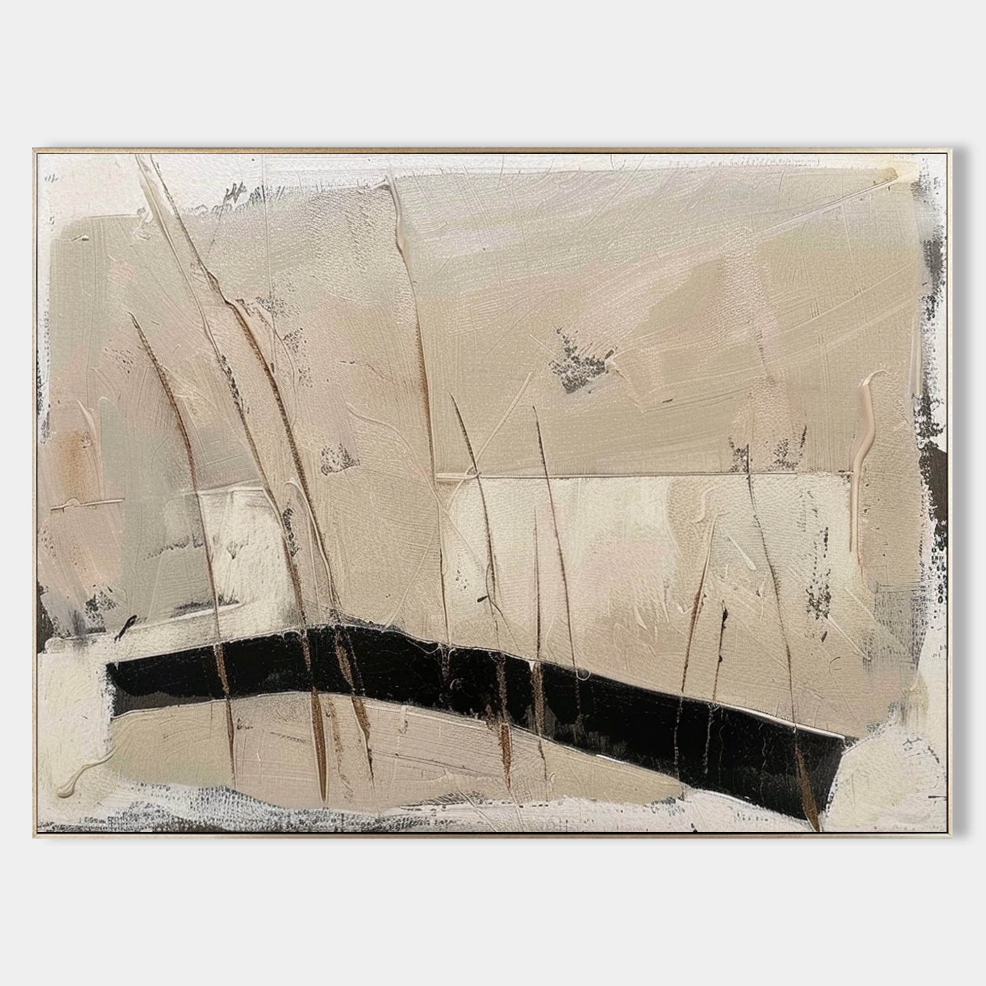 Wabi Sabi Wall Art Brown Abstract Wall Art Grey Taupe Minimalist Painting on Canvas Large Brown Minimalist Wall Art Neutral Wall Decor