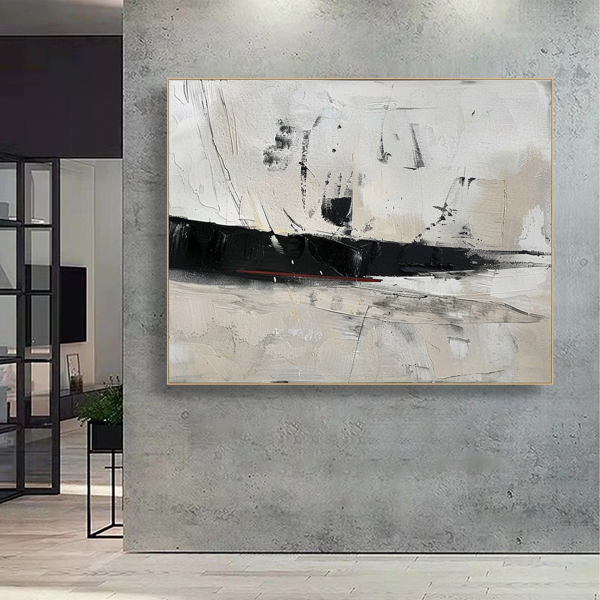 Pure Beige Minimalist Art Wabi-sabi Wall Art Beige Minimalist Wall Art Pure Beige Wall Decor Beige Texture Painting Beige Plaster Wall Art 