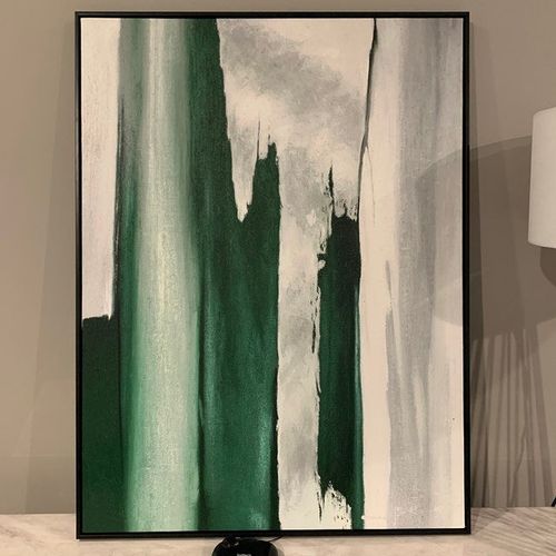 Large Green Abstract Painting Green Painting Texture Painting Green Minimalist Painting Minimalist Art Green 3D Plaster Wall Art On Canvas Mid Century Modern Art