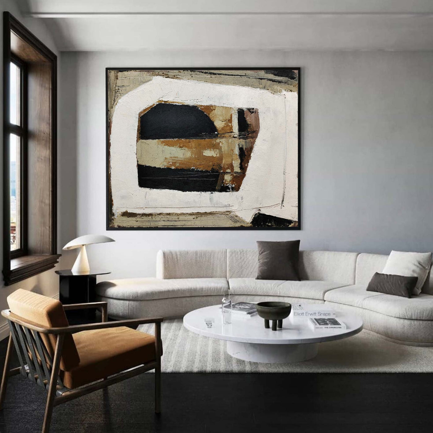 Wabi-sabi Wall Art Brown Textured Art Minimalist Wall Art Pure Brown Minimalist Art Black Brown 3D Oil Textured Painting Pure Plaster Oil Wall Art On Canvas