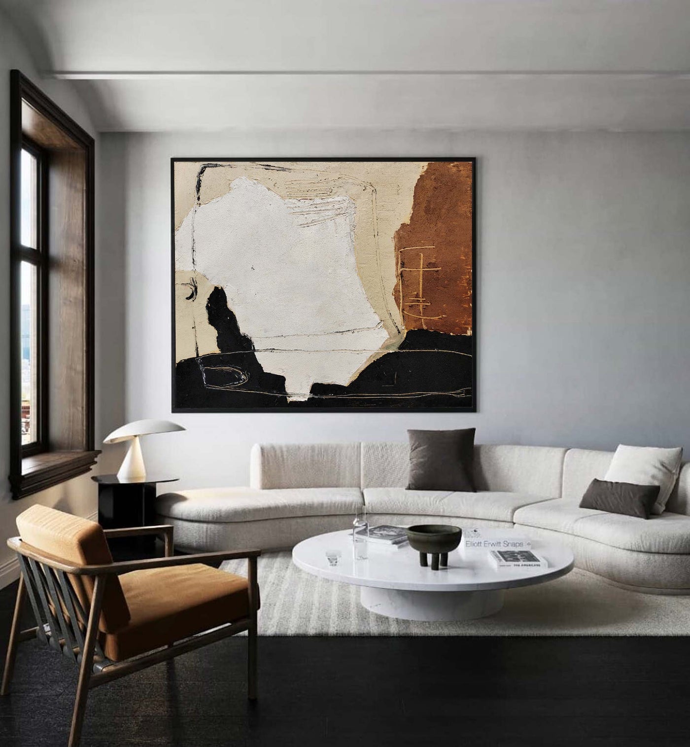 Wabi-sabi Wall Art Brown Textured Art Minimalist Wall Art Pure Brown Minimalist Art Black Brown 3D Oil Textured Painting Pure Plaster Oil Wall Art On Canvas