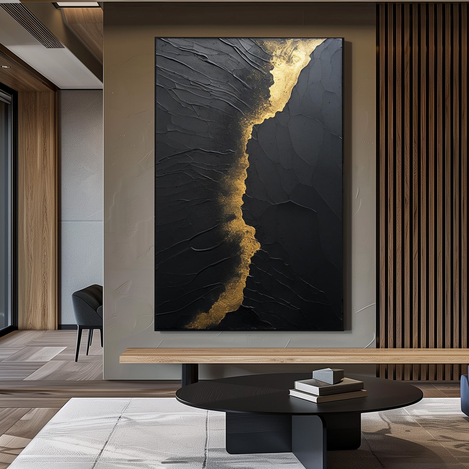 Large Black Abstract Painting Black Painting Texture Painting Black Minimalist Painting Minimalist Art Black Wall Art