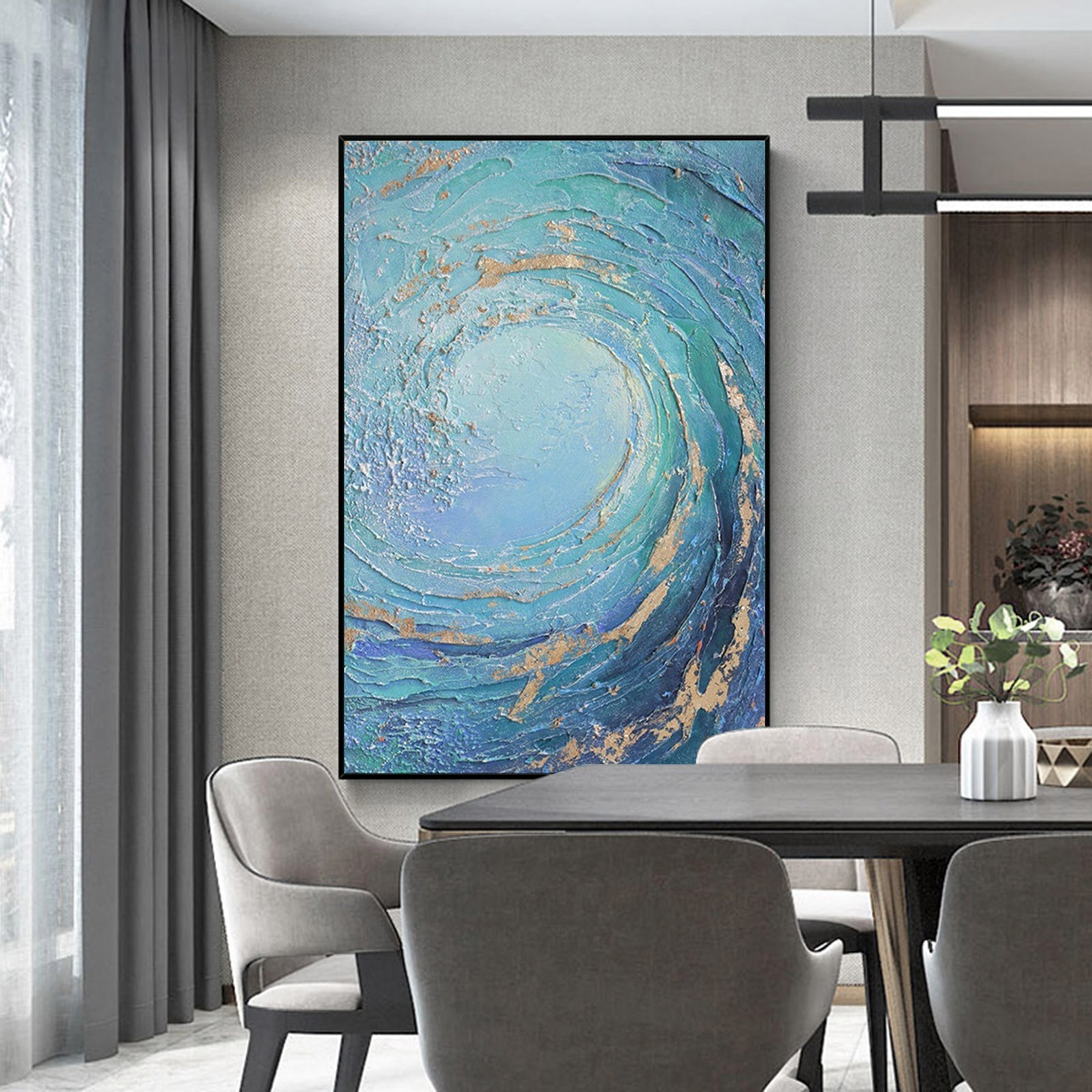 Extra Large Wall Art Abstract Blue Abstract Art beige Painting large Blue Painting Blue Wall Art minimalist Painting,modern Textured Sea & Beach Painting 3D Oil Plaster Wall Art On Canvas