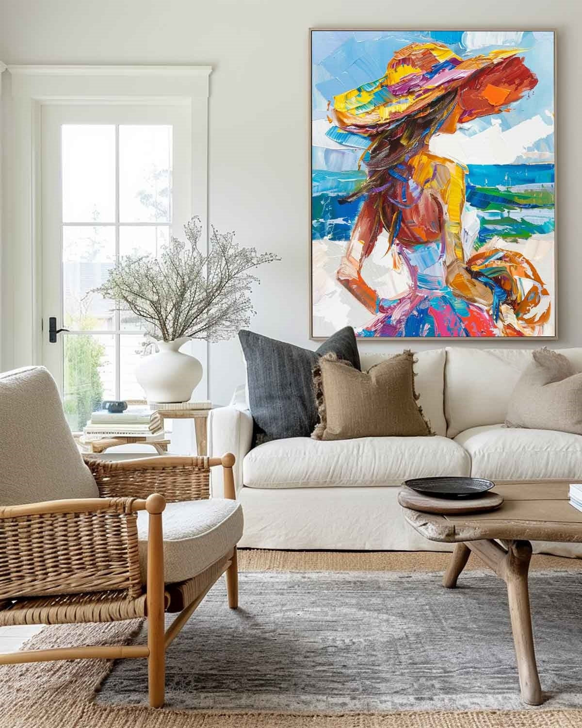 Large Abstract Painting nordic Oil Painting colorful Painting colorful Painting original Boho Painting minimalist Art neutral Abstract Painting