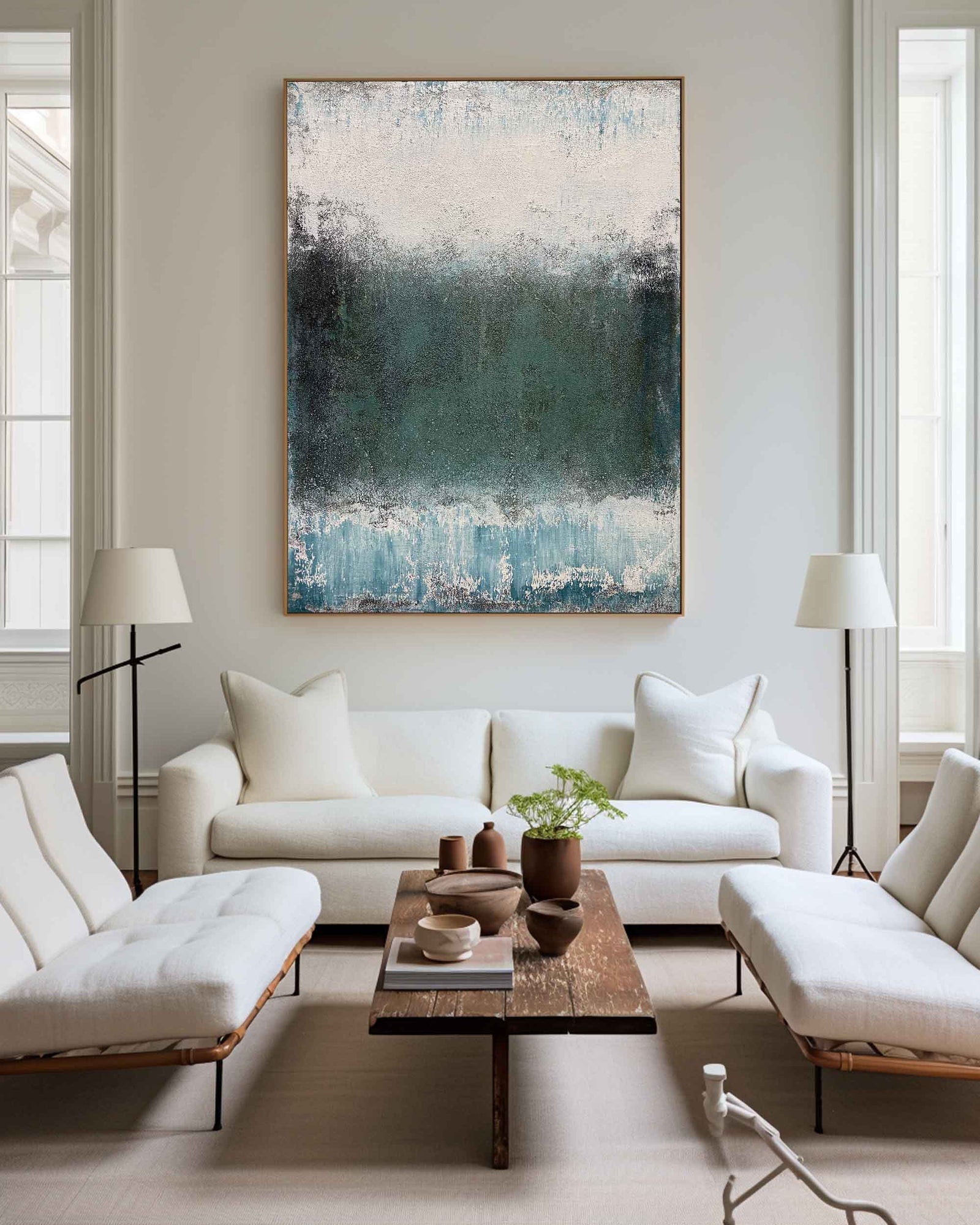 Extra Large Wall Art Abstract Blue Abstract Art beige Painting large Green Painting Blue Wall Art minimalist Painting,modern Textured Sea & Beach Painting 3D Oil Plaster Wall Art On Canvas