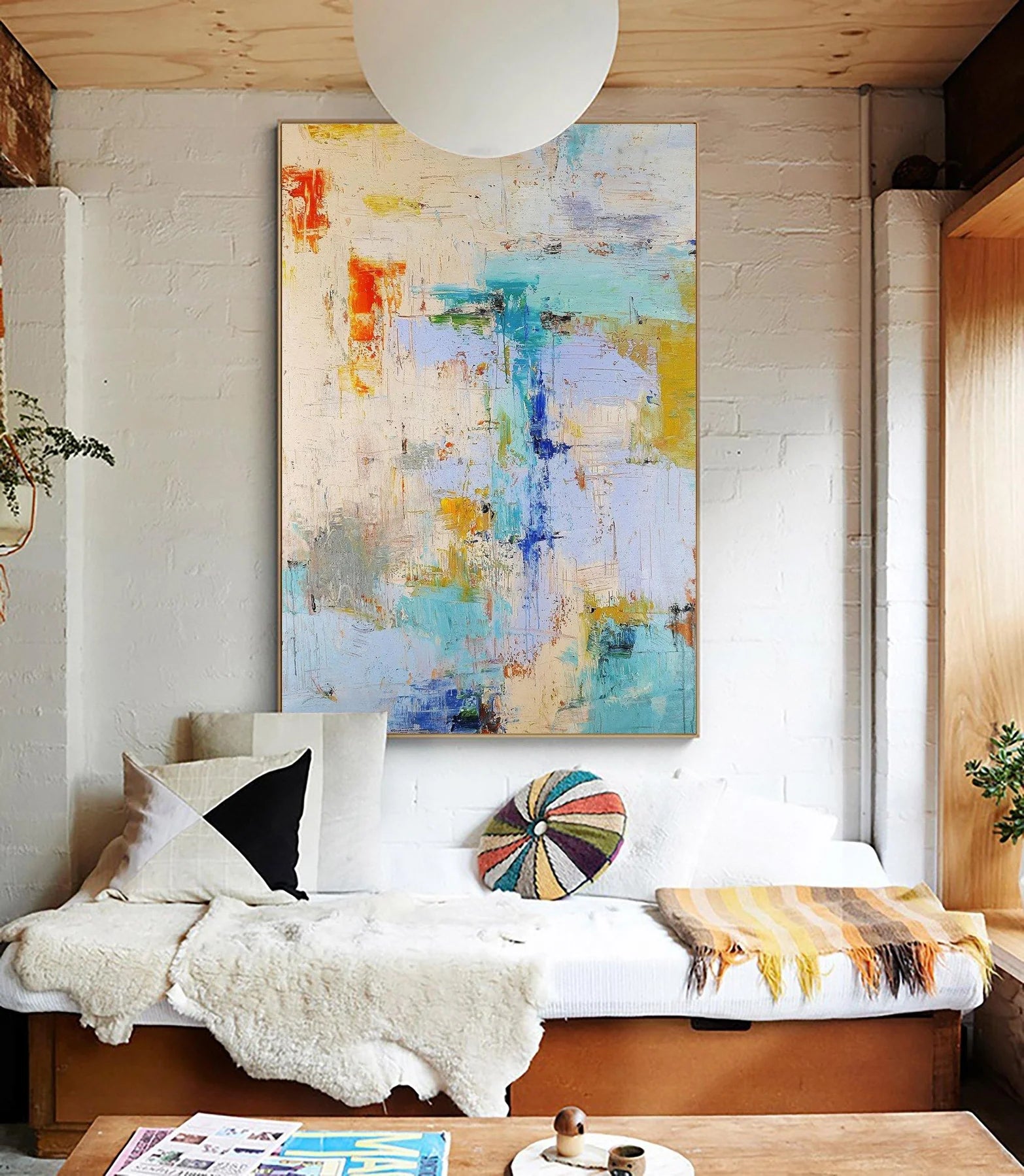 Large Abstract Painting nordic Oil Painting colorful Painting colorful Painting original Boho Painting minimalist Art neutral Abstract Painting