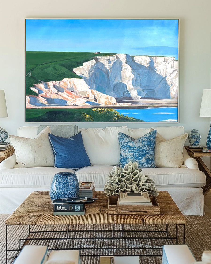 Extra Large Wall Art Abstract Blue Abstract Art beige Painting large Blue Painting Blue Wall Art minimalist Painting,modern Textured Sea & Beach Painting 3D Oil Plaster Wall Art On Canvas