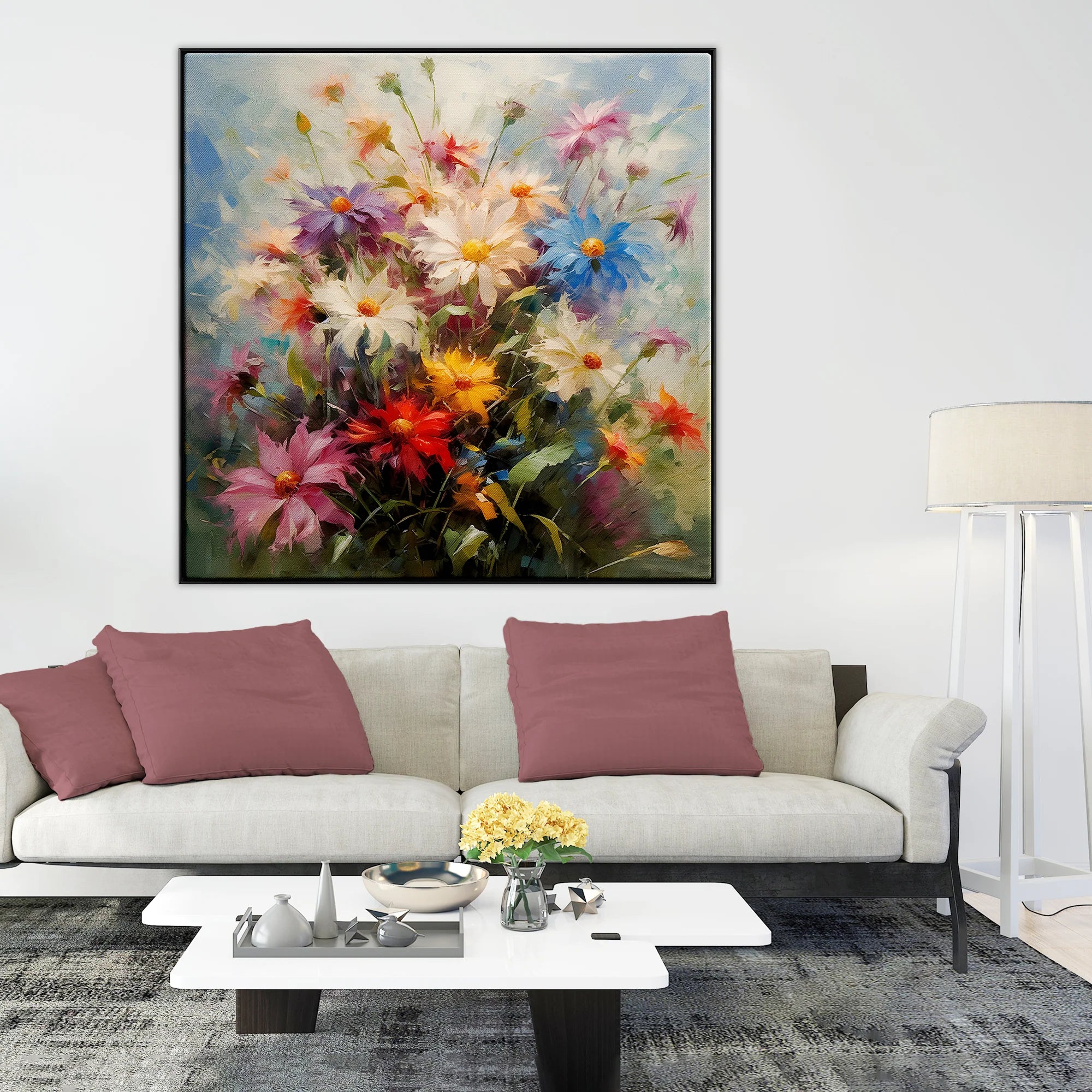 Large Abstract Painting Colorful Painting 3D Texture Painting On Canvas Minimalist Painting Minimalist Art Colorful Wall Art  3D Oil  Wall Art On Canvas