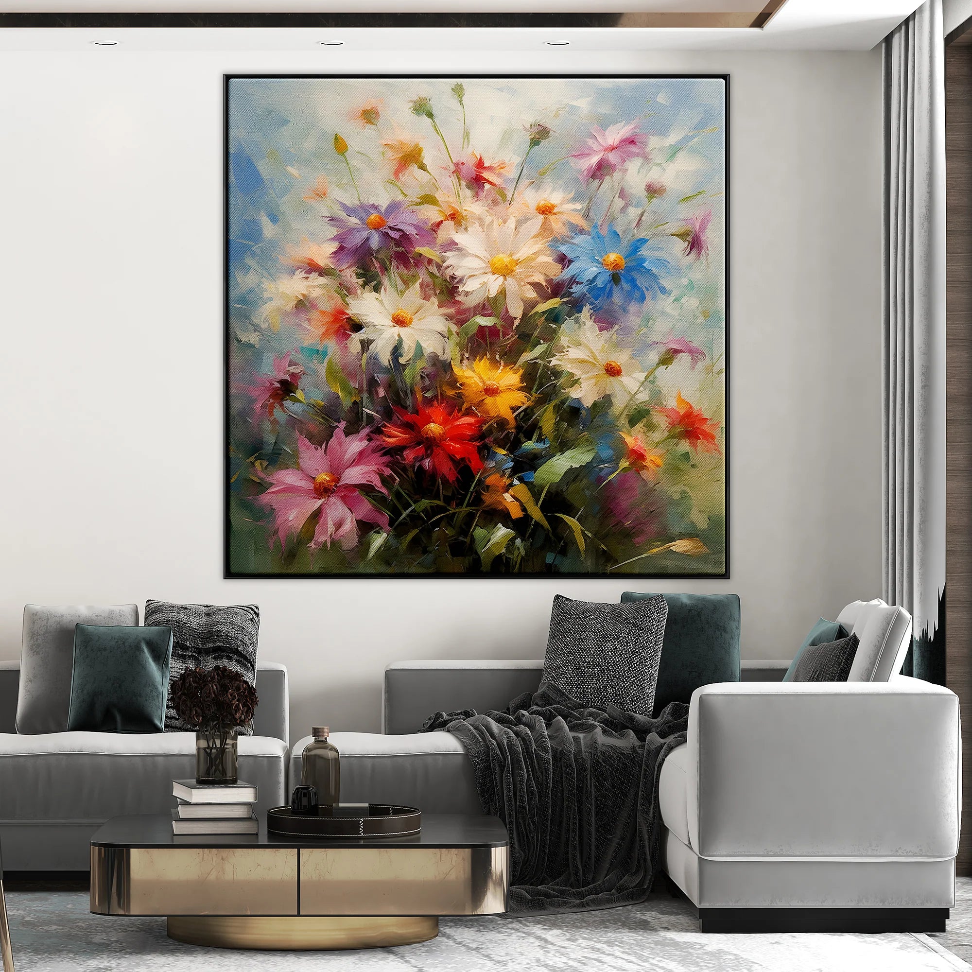 Large Abstract Painting Colorful Painting 3D Texture Painting On Canvas Minimalist Painting Minimalist Art Colorful Wall Art  3D Oil  Wall Art On Canvas