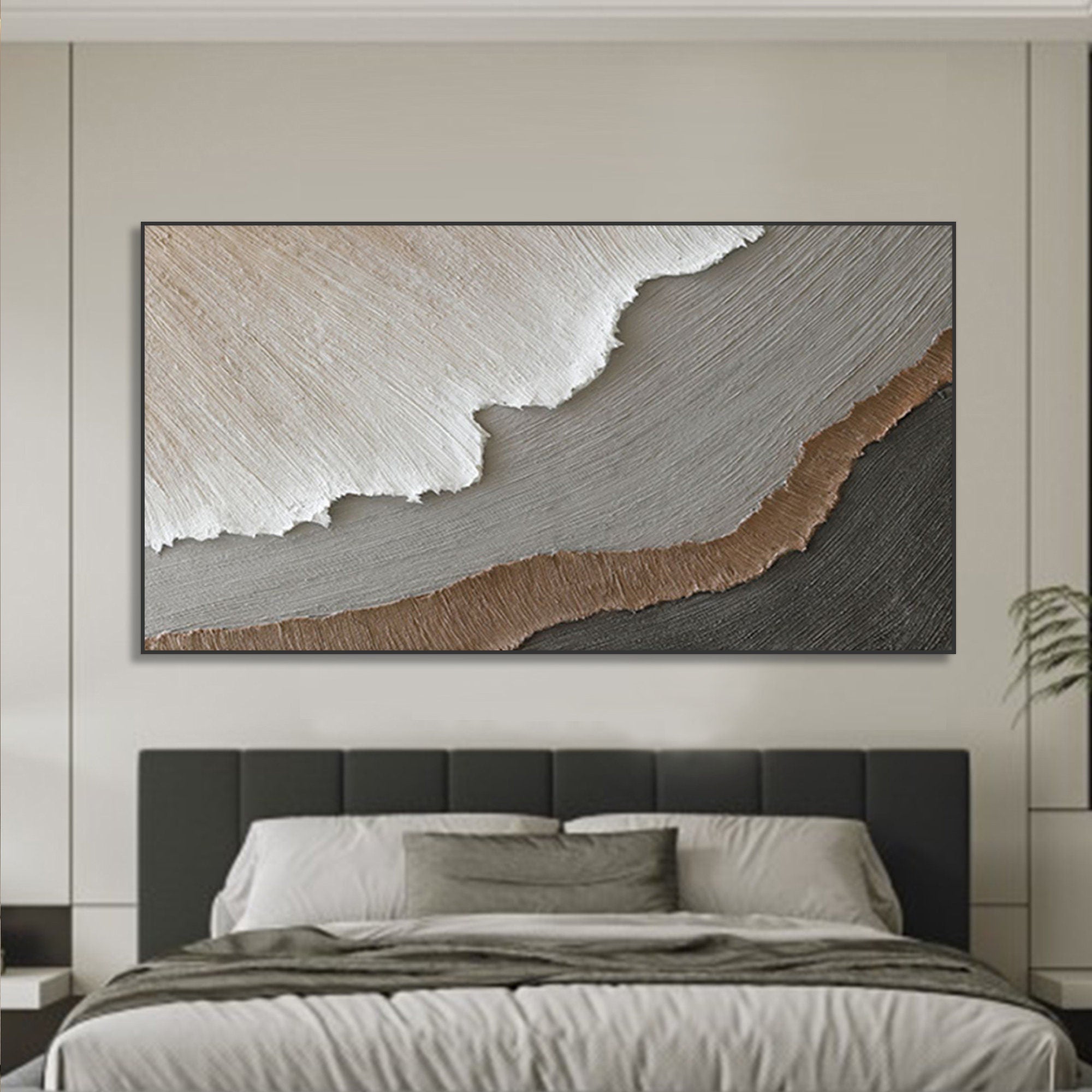 Wabi-sabi Wall Art Beige Textured Art Minimalist Wall Art Pure Beige Minimalist Art Beige  3D Textured Painting Pure Textured Wall Art On Canvas
3D Oil Plaster Wall Art