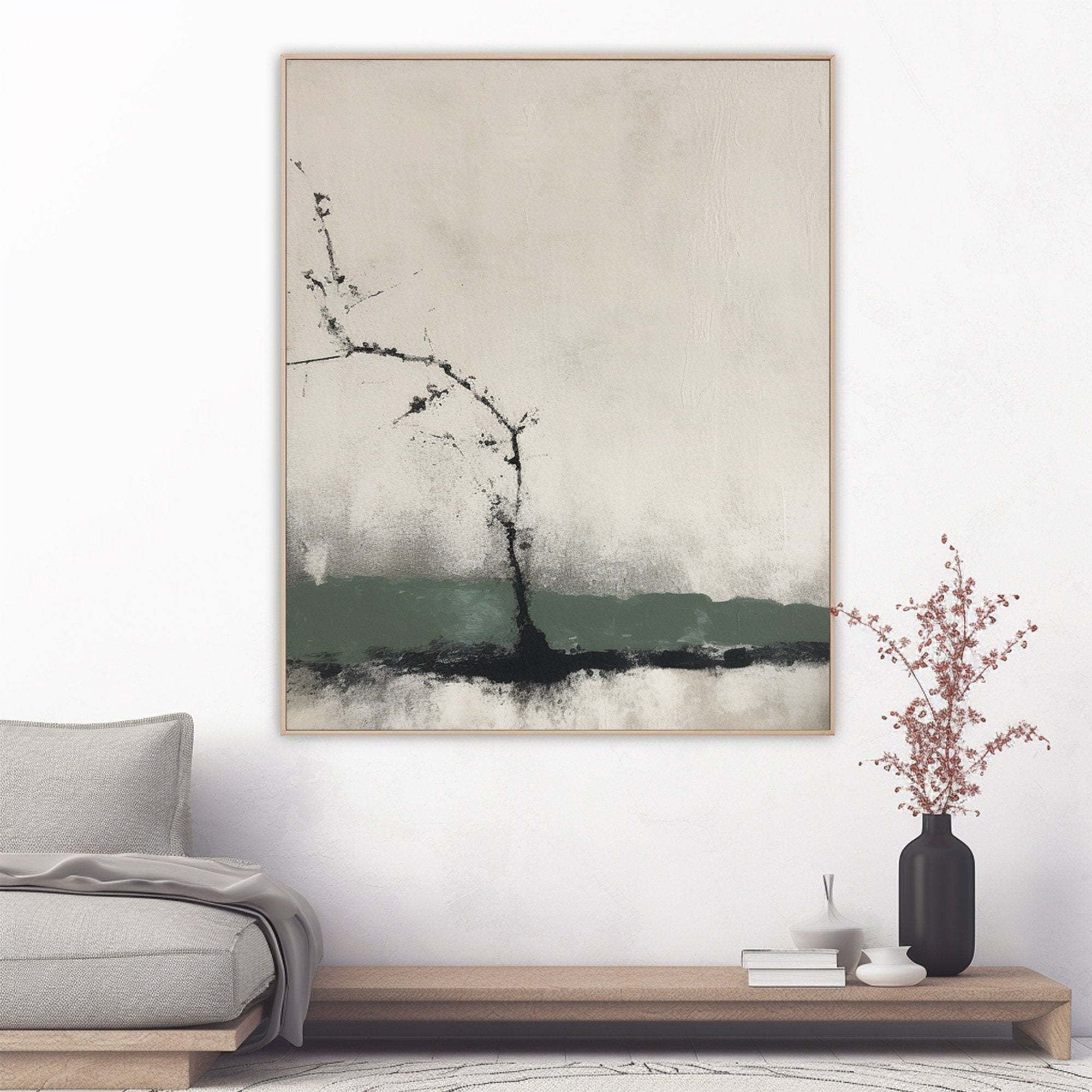 Wabi-sabi Art  Minimalist Plaster Art Black Abstract Texture Painting Beige Wall Decor Plaster Texture Wall Art Minimalist Art Brown 3D Oil  Plaster Wall Art On Canvas