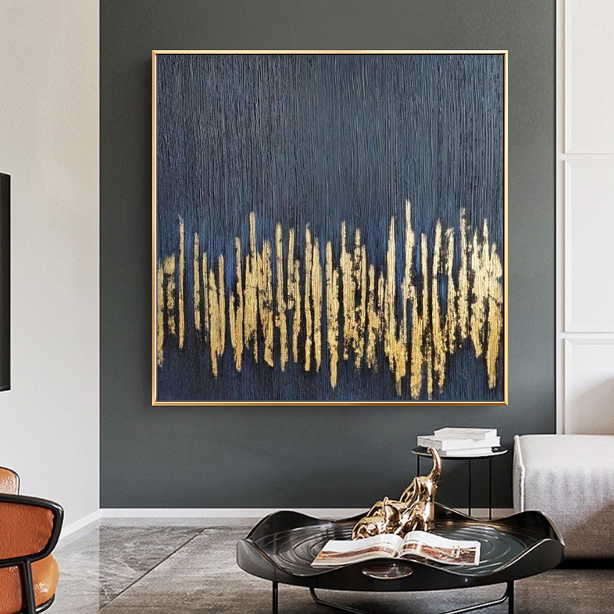 Wabi-sabi Art Black Minimalist Plaster Art Gold Abstract Texture Painting Black Wall Decor Plaster Texture Wall Art Minimalist Art Gold 3D Oil  Plaster Wall Art On Canvas