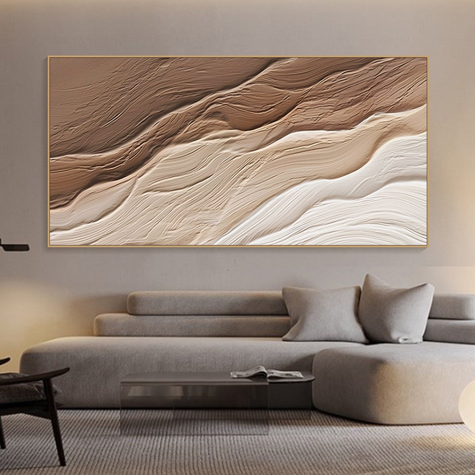 Wabi-sabi Wall Art Beige Textured Art Minimalist Wall Art Pure Beige Minimalist Art Brown 3D Textured Painting Pure Textured Wall Art On Canvas
3D Oil Plaster Wall Art