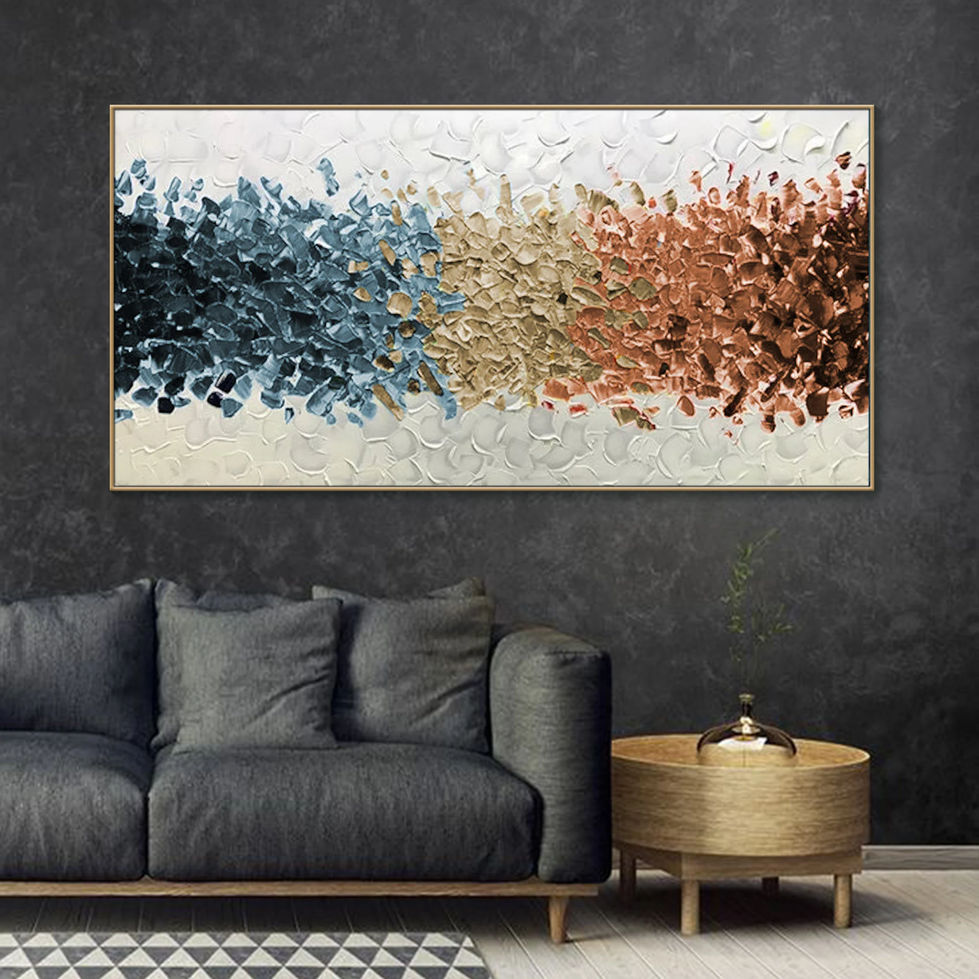 Large Abstract Painting nordic 3D Oil Plaster Painting On Canvas colorful Painting Colorful Wall Art  original Boho Texture Painting minimalist Art neutral Abstract Painting