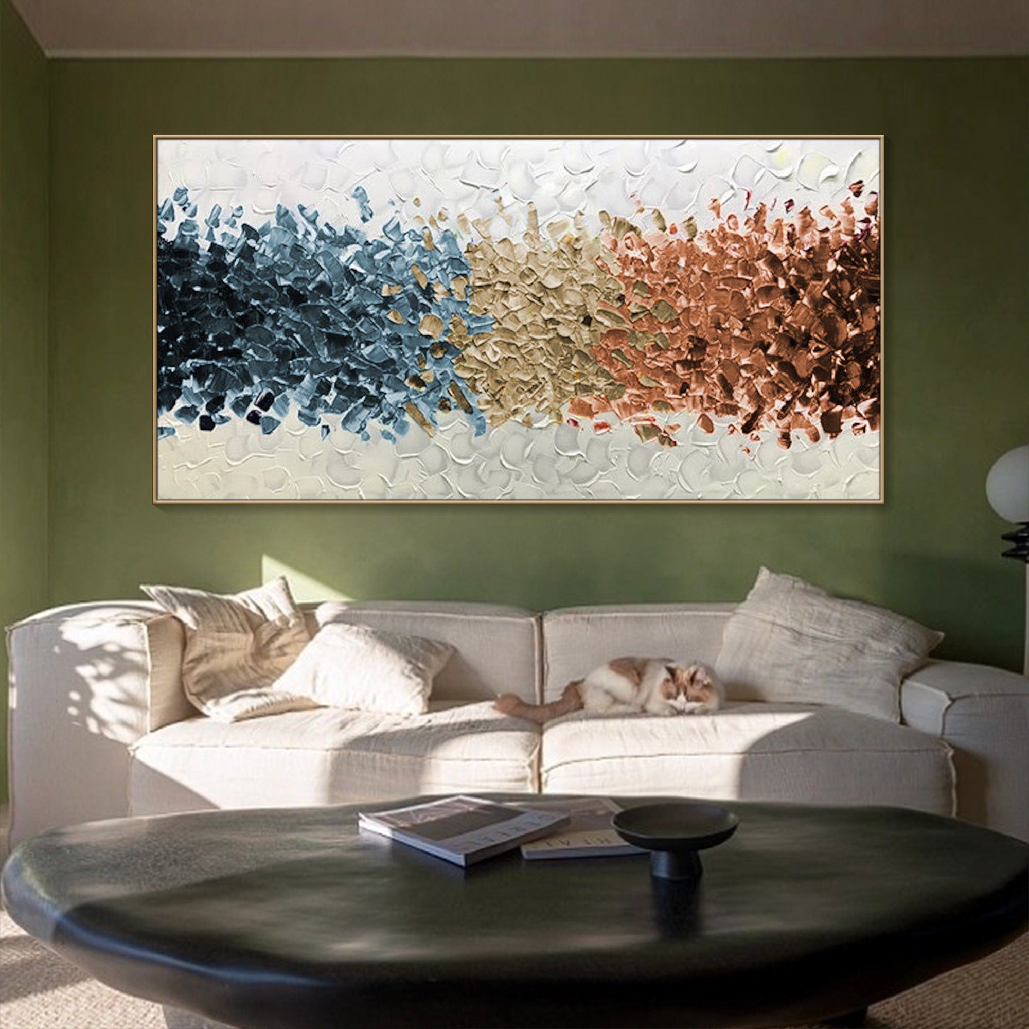 Large Abstract Painting nordic 3D Oil Plaster Painting On Canvas colorful Painting Colorful Wall Art  original Boho Texture Painting minimalist Art neutral Abstract Painting