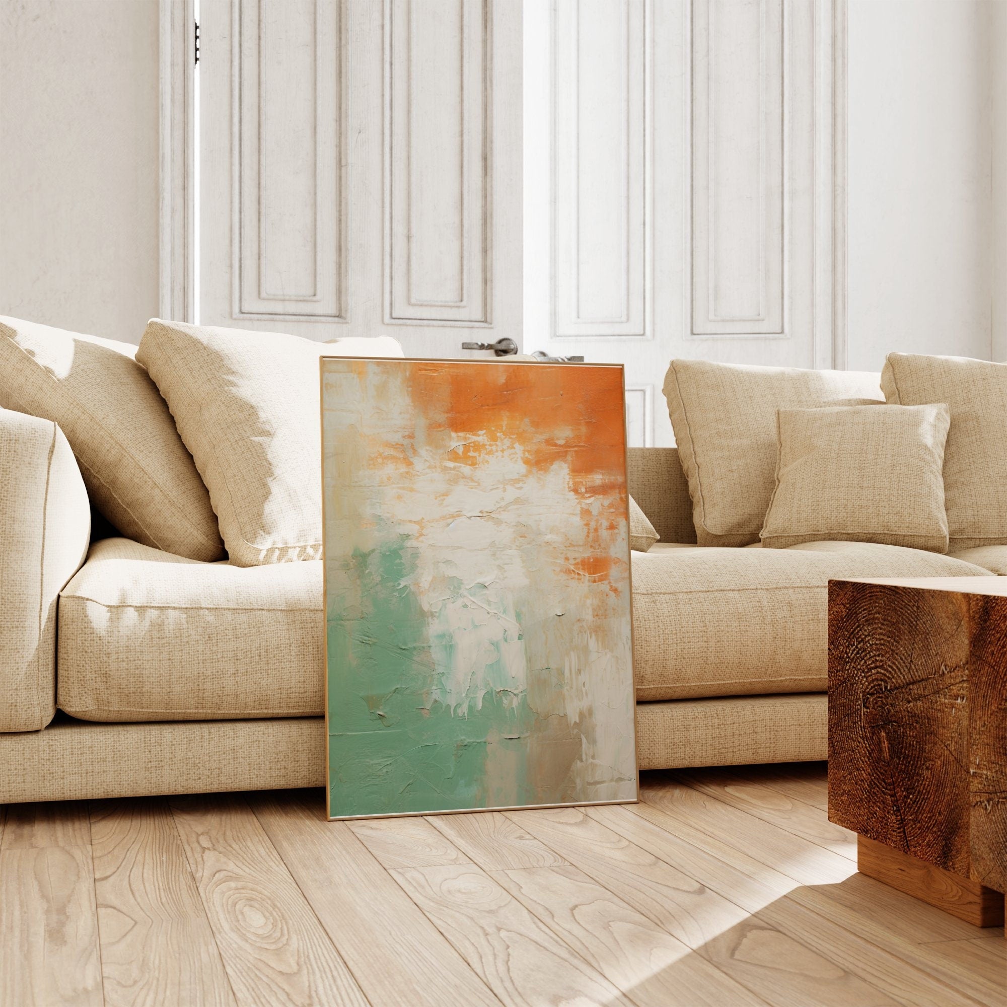 Large Abstract Painting nordic 3D Oil Plaster Painting On Canvas colorful Painting Colorful Wall Art  original Boho Texture Painting minimalist Art neutral Abstract Painting