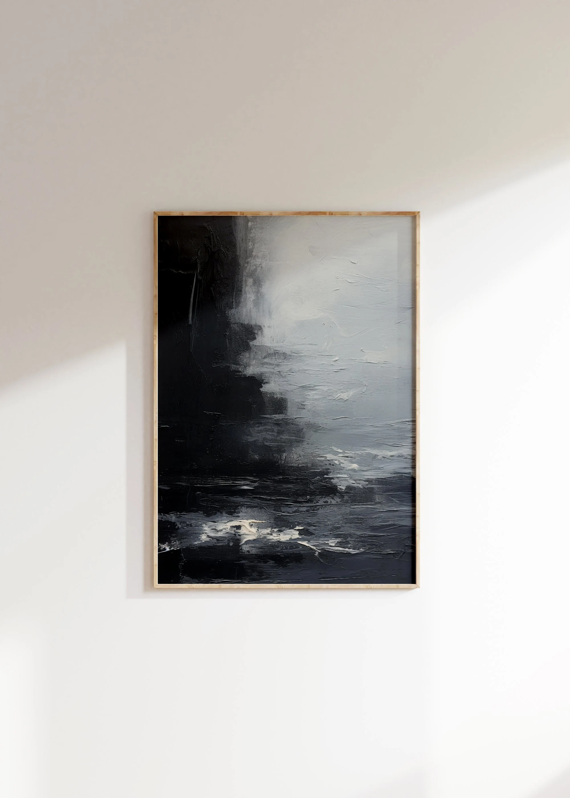 Black Minimalist Art Wabi-sabi Wall Art Black Minimalist Wall Art Pure Black Wall Decor Beige Texture Painting Beige 3D Oil Plaster Wall Art On Canvas