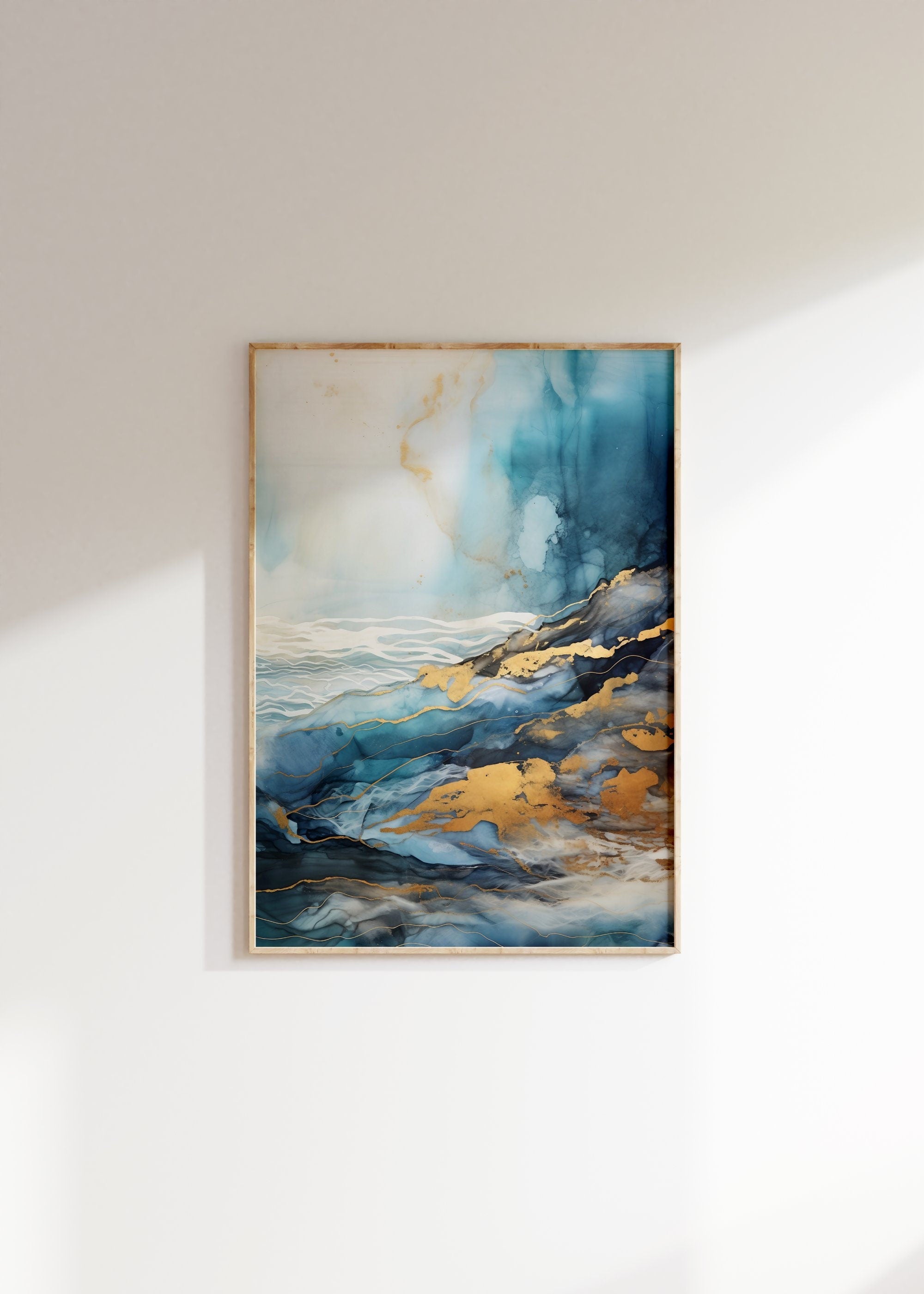 Extra Large Wall Art Abstract Blue Abstract Art beige Painting large Blue Painting Blue Wall Art minimalist Painting,modern Textured Sea & Beach Painting 3D Oil Plaster Wall Art On Canvas