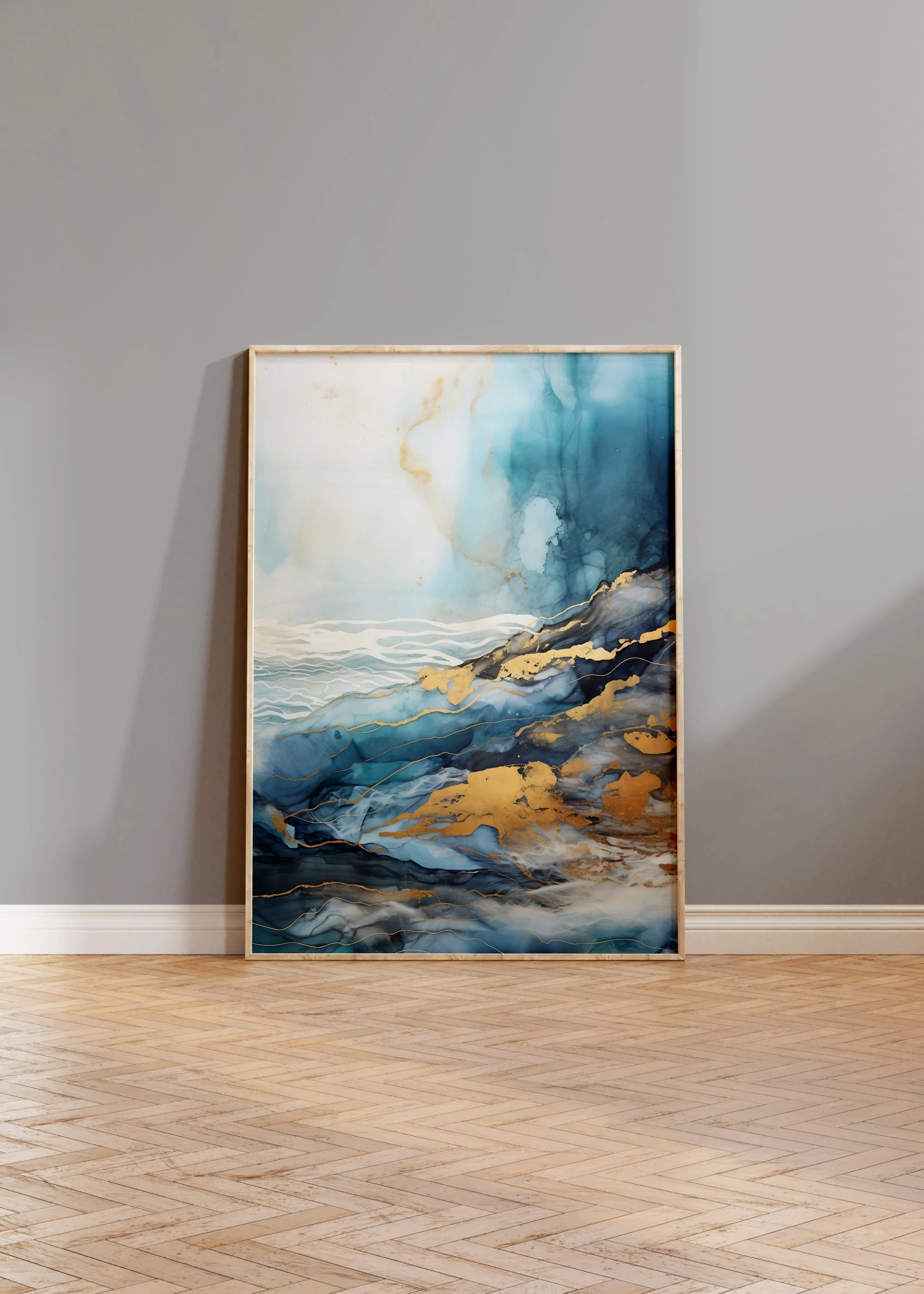 Extra Large Wall Art Abstract Blue Abstract Art beige Painting large Blue Painting Blue Wall Art minimalist Painting,modern Textured Sea & Beach Painting 3D Oil Plaster Wall Art On Canvas