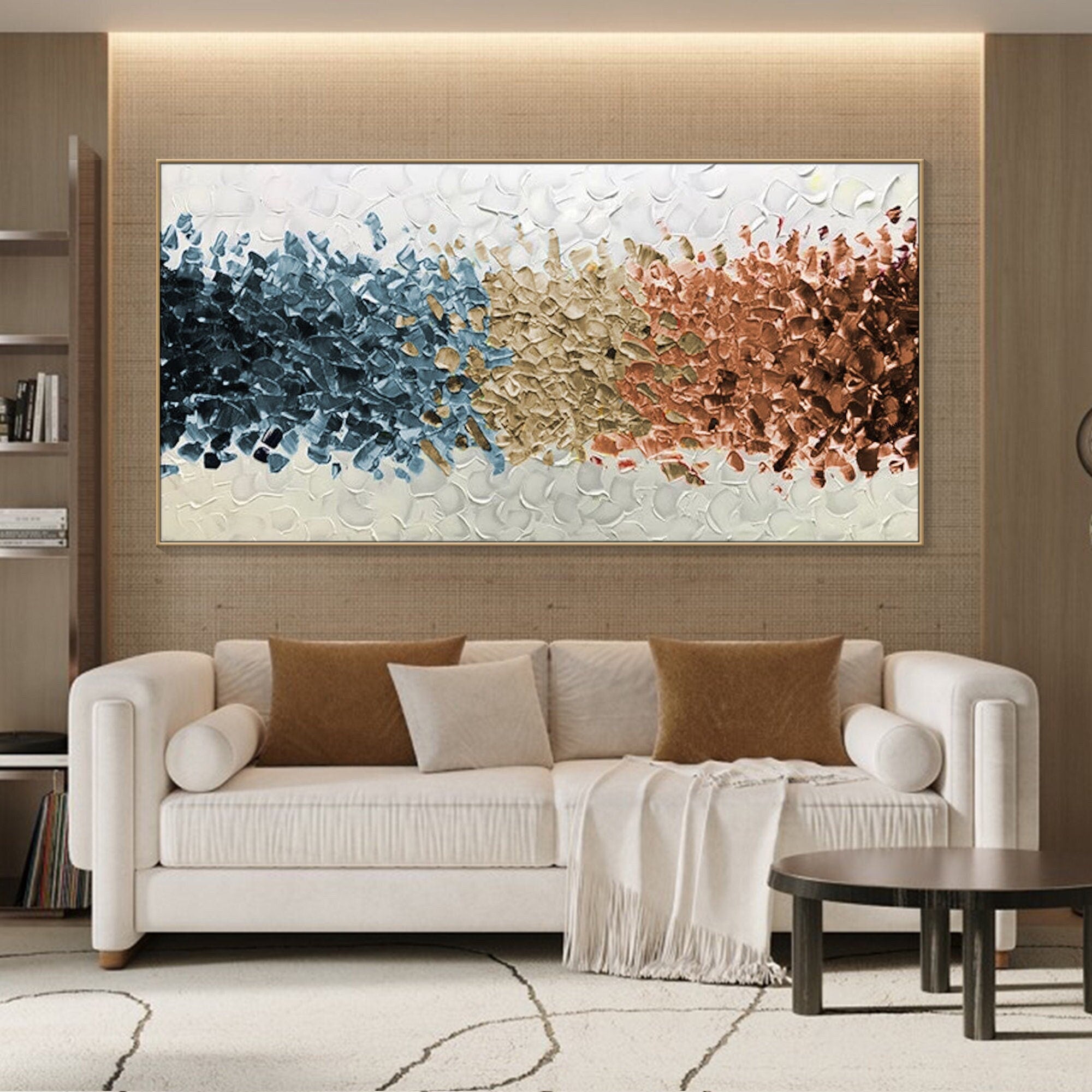 Large Abstract Painting nordic 3D Oil Plaster Painting On Canvas colorful Painting Colorful Wall Art  original Boho Texture Painting minimalist Art neutral Abstract Painting