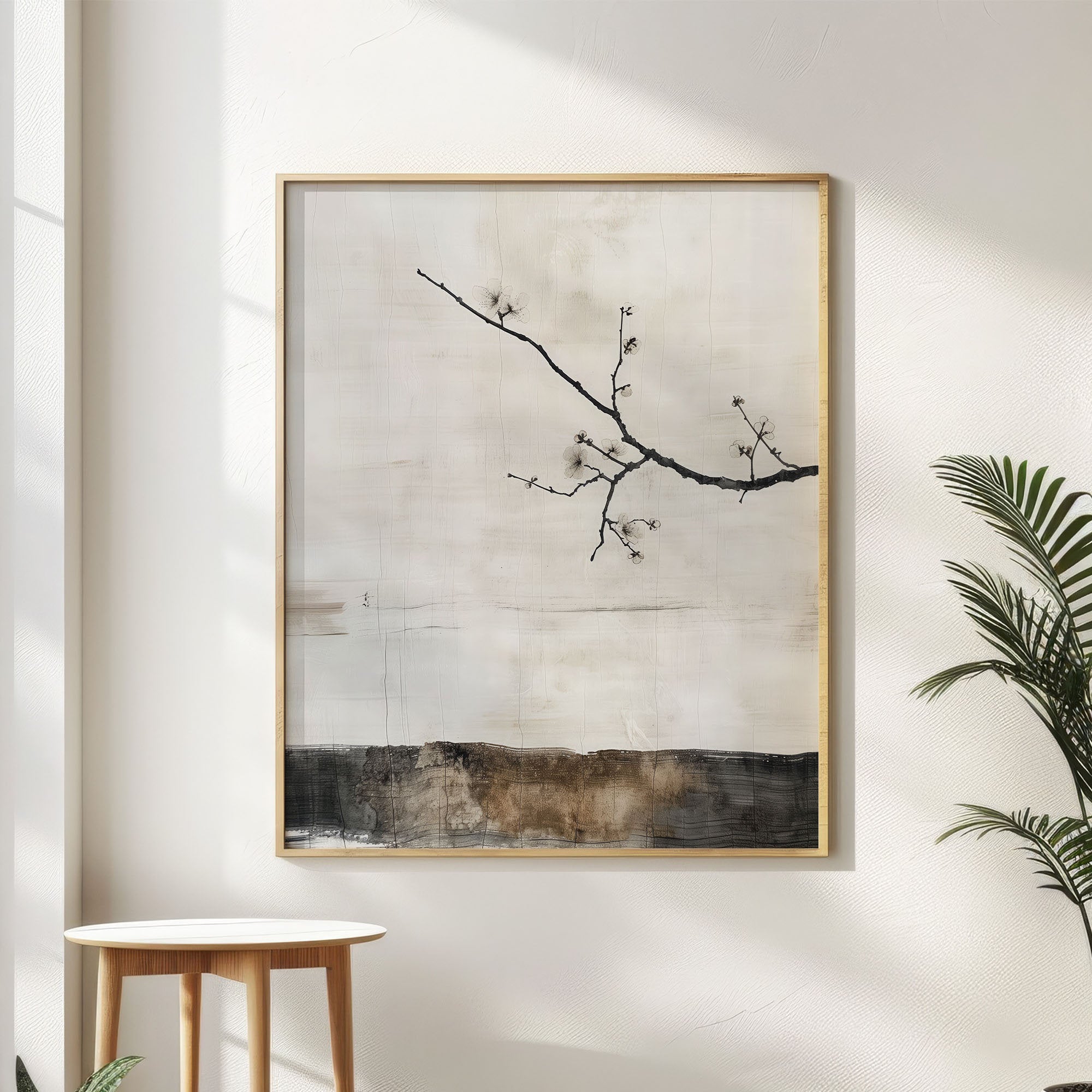 Wabi-sabi Art Brown Minimalist Plaster Art Black Abstract Texture Painting Brown Wall Decor Plaster Texture Wall Art Minimalist Art Brown 3D Oil  Plaster Wall Art On Canvas