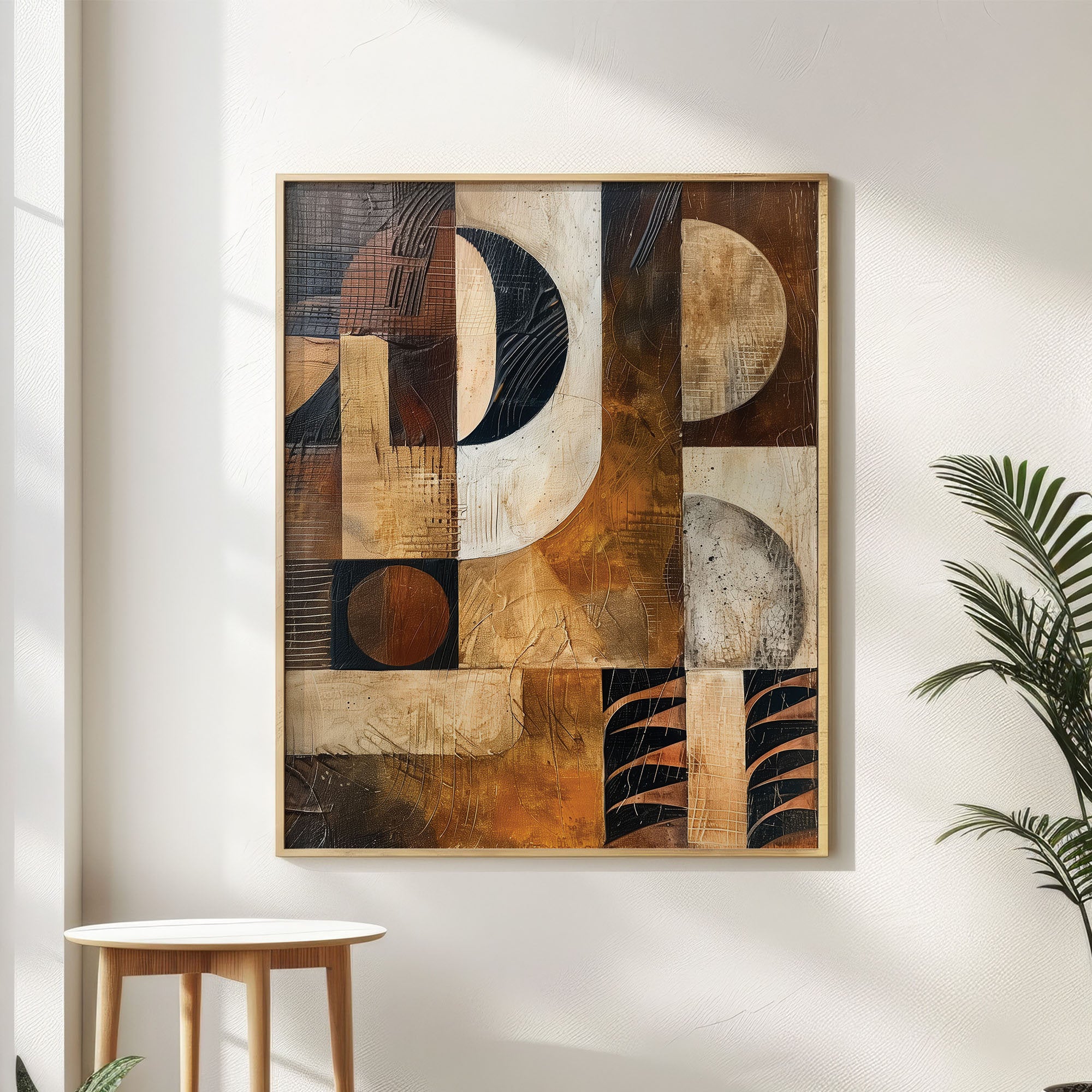 Wabi-sabi Art Brown Minimalist Plaster Art Brown Abstract Texture Painting Brown Wall Decor Plaster Texture Wall Art Minimalist Art Brown 3D Oil  Plaster Wall Art On Canvas