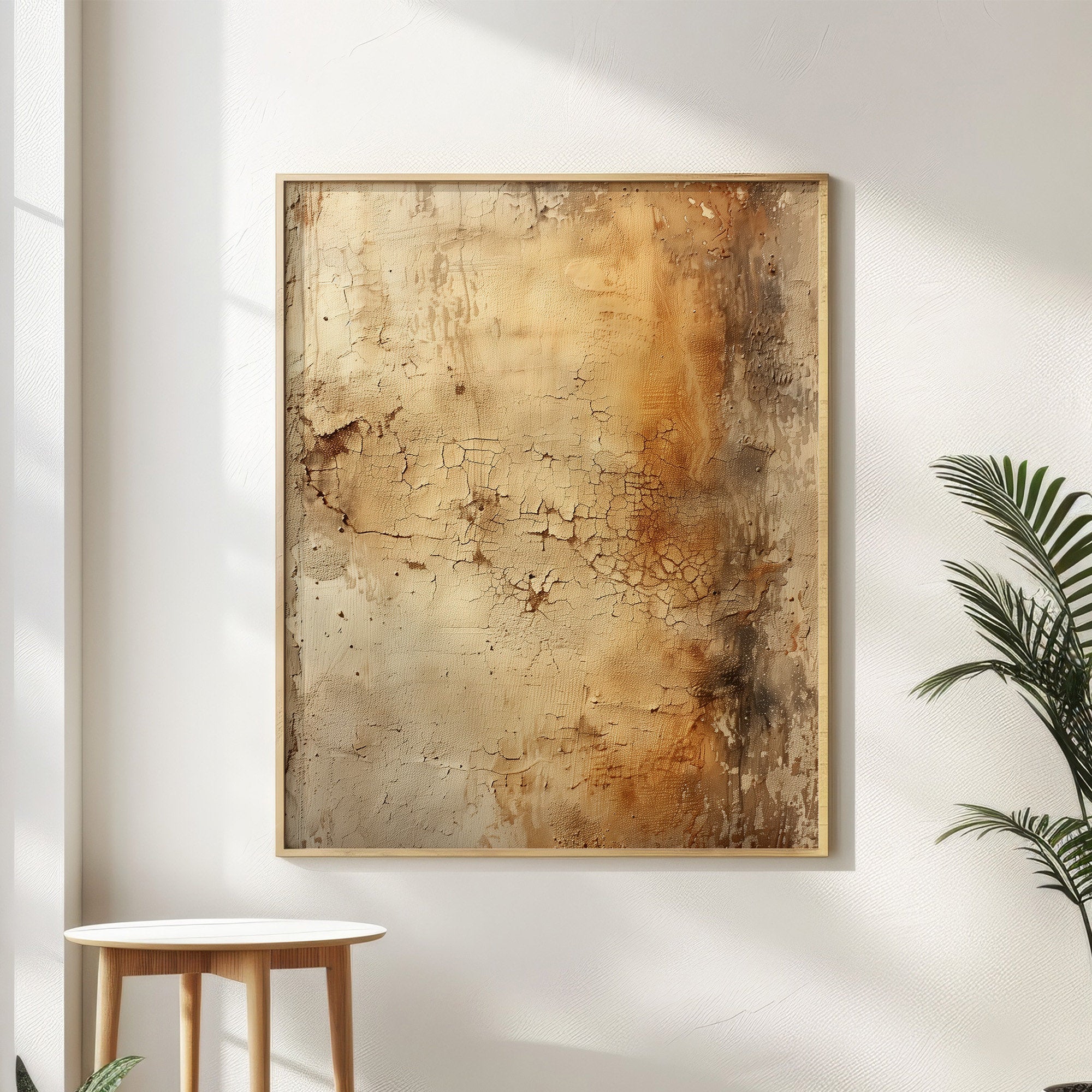 Wabi-sabi Art Brown Minimalist Plaster Art Black Abstract Texture Painting Brown Wall Decor Plaster Texture Wall Art Minimalist Art Brown 3D Oil  Plaster Wall Art On Canvas