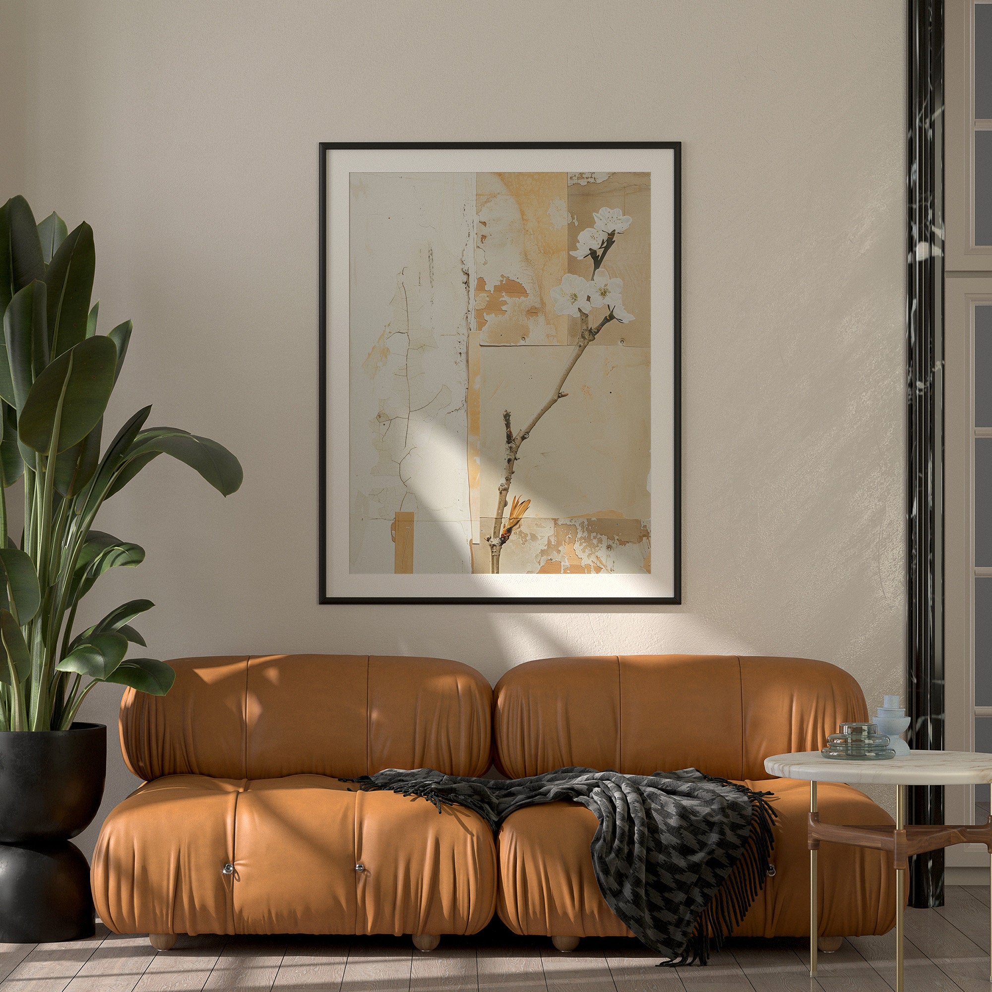 Wabi-sabi Art Brown Minimalist Plaster Art Beige Abstract Texture Painting Brown Wall Decor Plaster Texture Wall Art Minimalist Art Brown 3D Oil  Plaster Wall Art On Canvas