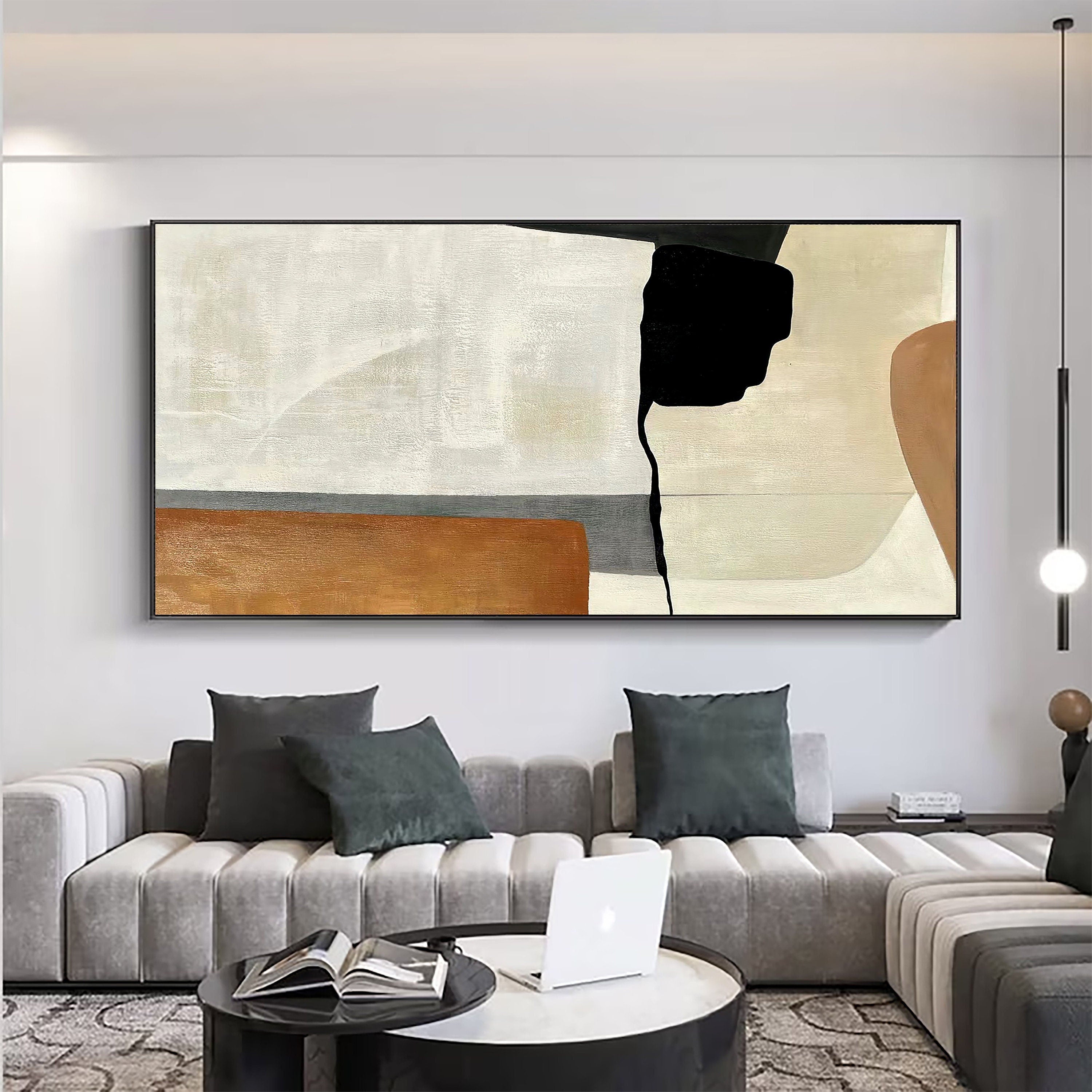 Wabi-sabi Art Brown Minimalist Plaster Art Black Abstract Texture Painting Beige Wall Decor Plaster Texture Wall Art Minimalist Art Brown 3D Oil  Plaster Wall Art On Canvas