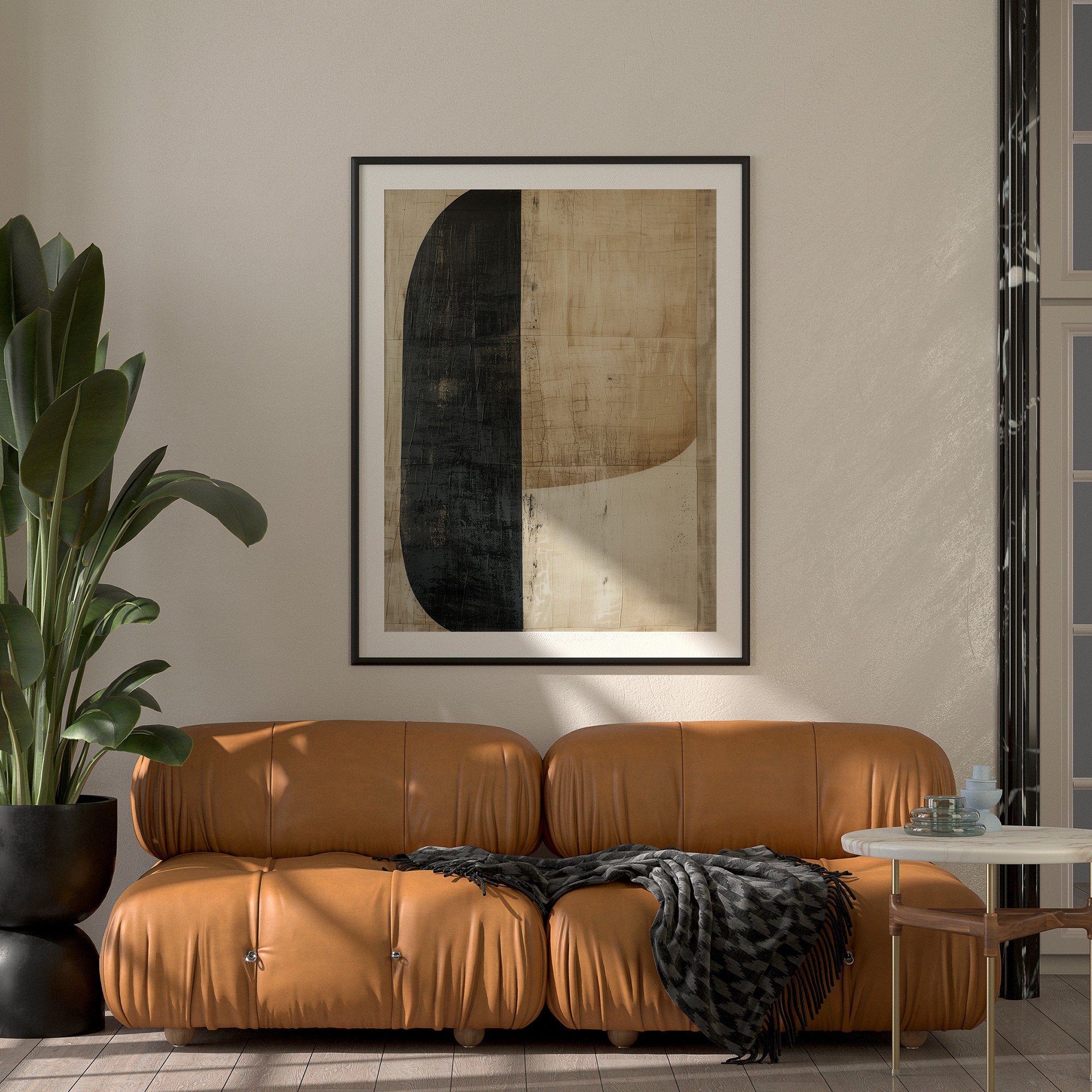 Wabi-sabi Art Brown Minimalist Plaster Art Black Abstract Texture Painting Beige Wall Decor Plaster Texture Wall Art Minimalist Art Brown 3D Oil  Plaster Wall Art On Canvas