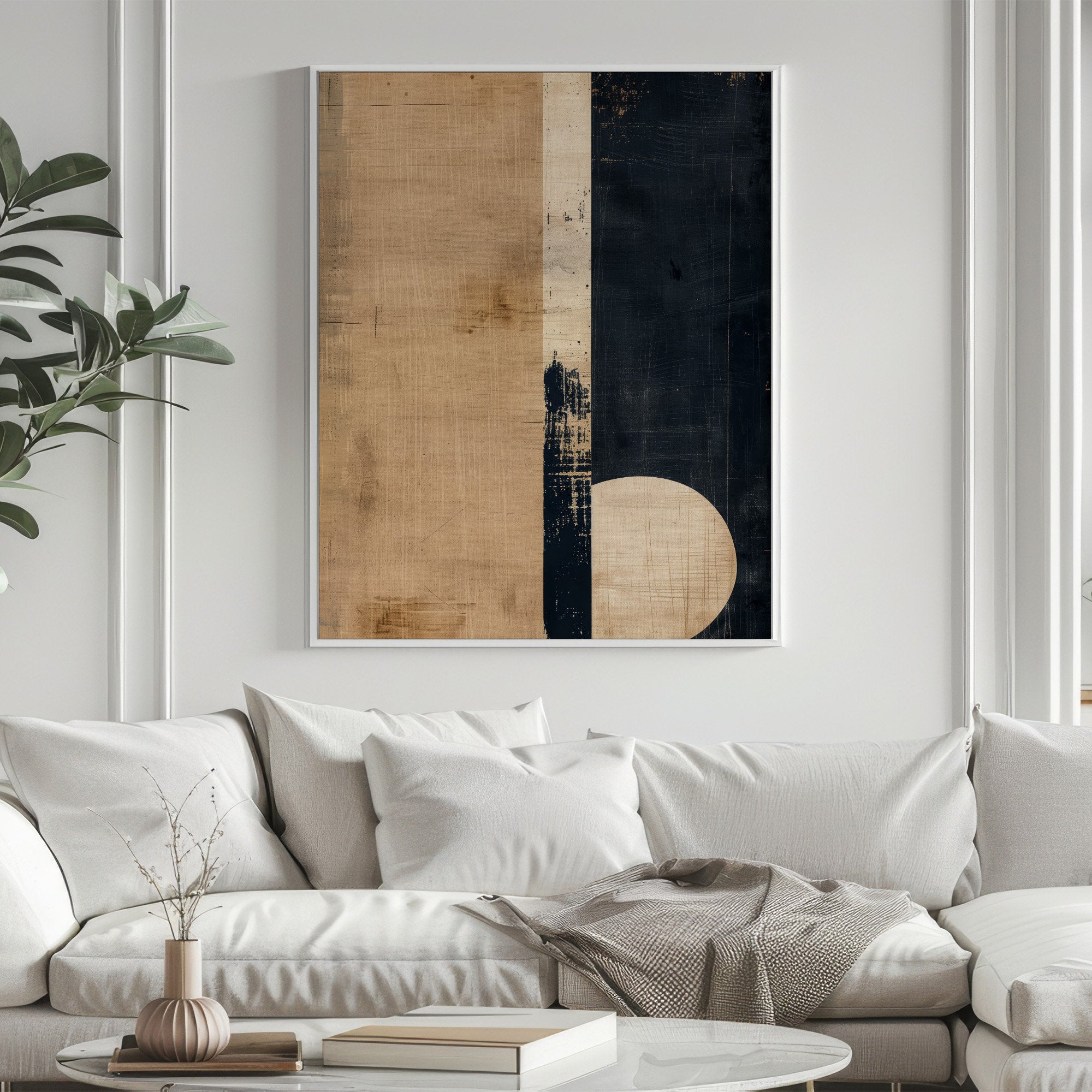 Wabi-sabi Art Brown Minimalist Plaster Art Black Abstract Texture Painting Beige Wall Decor Plaster Texture Wall Art Minimalist Art Brown 3D Oil  Plaster Wall Art On Canvas